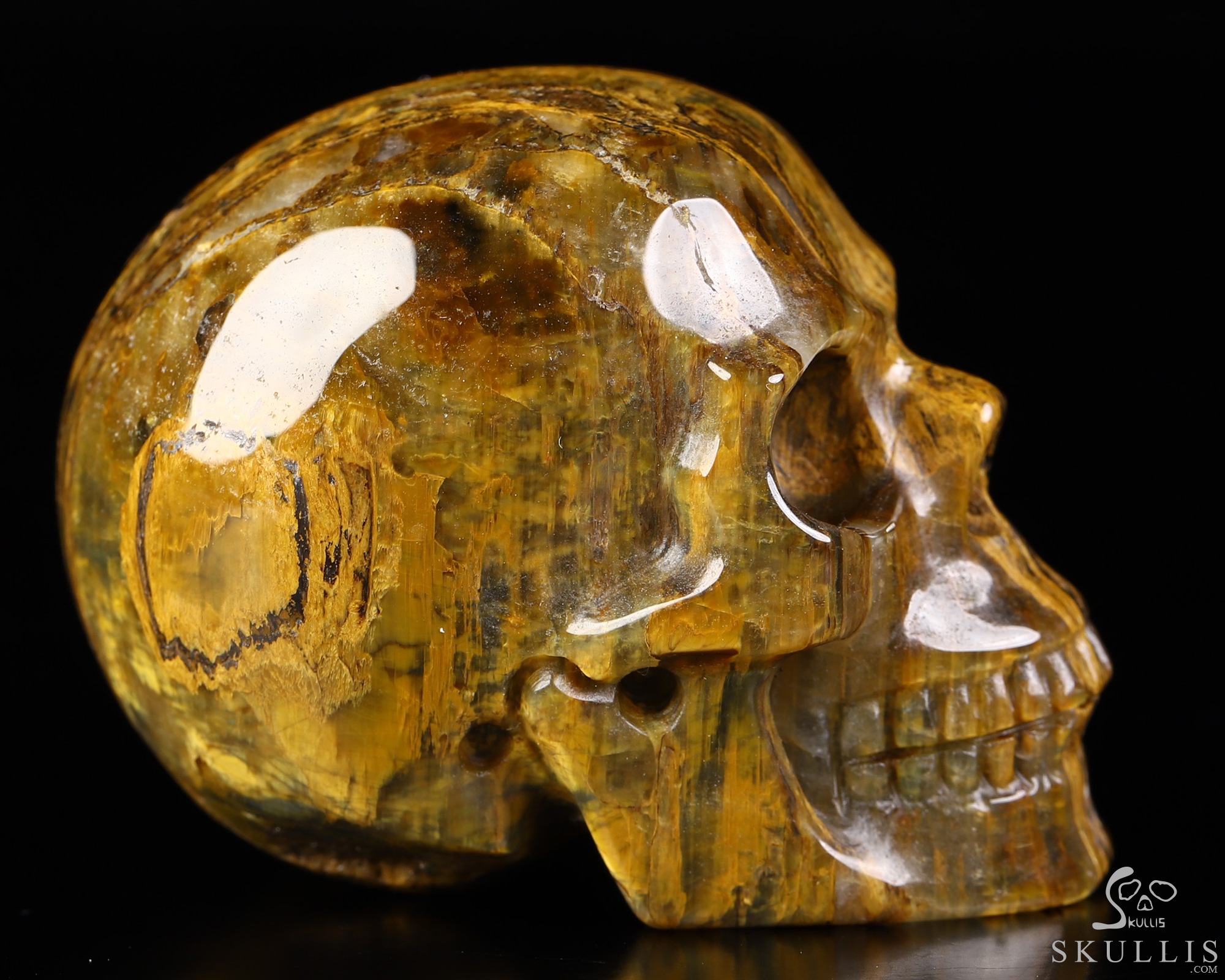 2.0" New Pietersite Hand Carved Crystal Skull, Realistic, Crystal Healing 2.0" New Pietersite Hand Carved Crystal Skull, Realistic, Crystal Healing