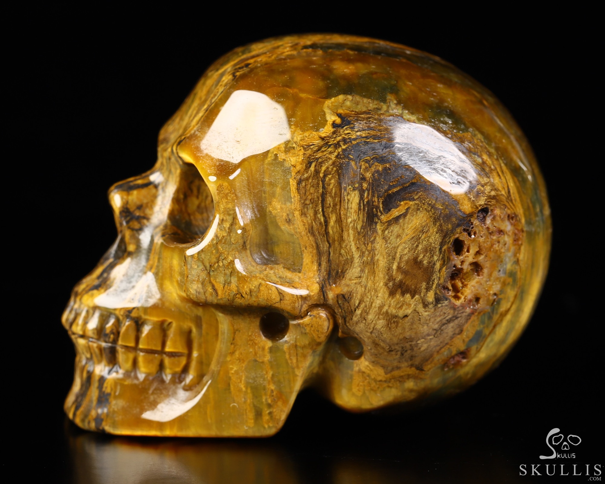 2.0" New Pietersite Hand Carved Crystal Skull, Realistic, Crystal Healing 2.0" New Pietersite Hand Carved Crystal Skull, Realistic, Crystal Healing