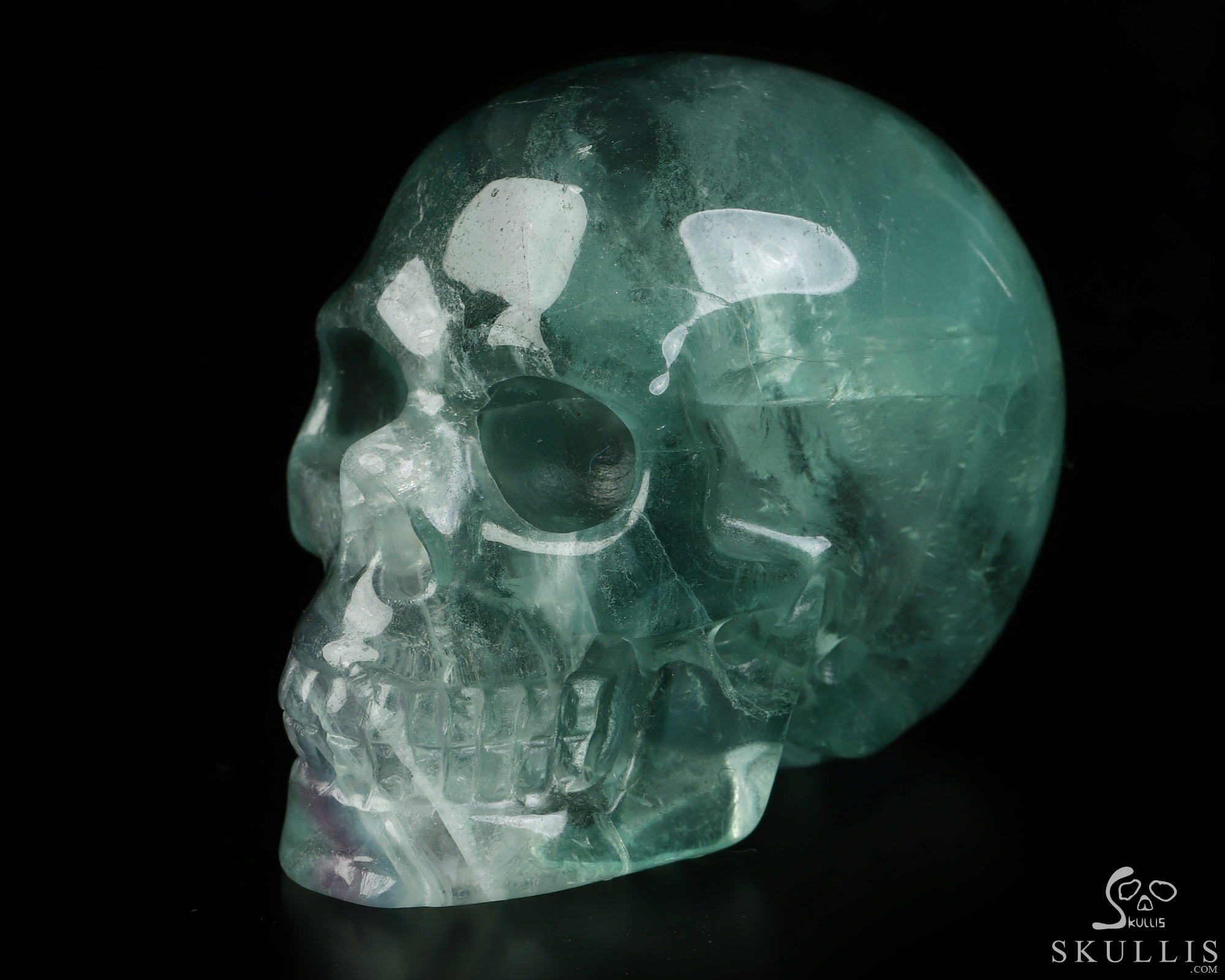 2.0" Fluorite Hand Carved Crystal Skull, Realistic, Crystal Healing 2.0" Fluorite Hand Carved Crystal Skull, Realistic, Crystal Healing