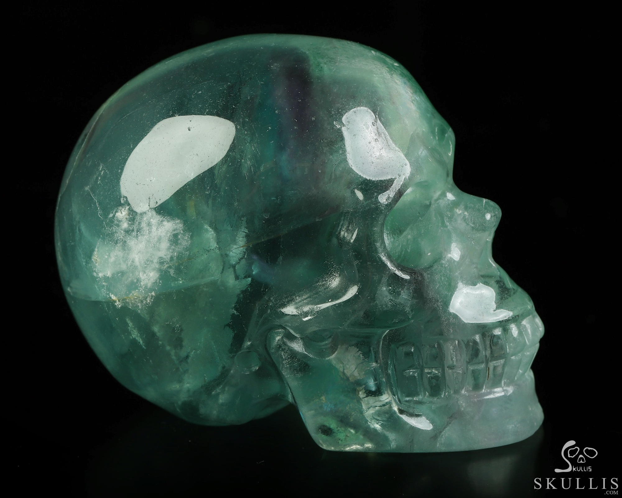 2.0" Fluorite Hand Carved Crystal Skull, Realistic, Crystal Healing 2.0" Fluorite Hand Carved Crystal Skull, Realistic, Crystal Healing
