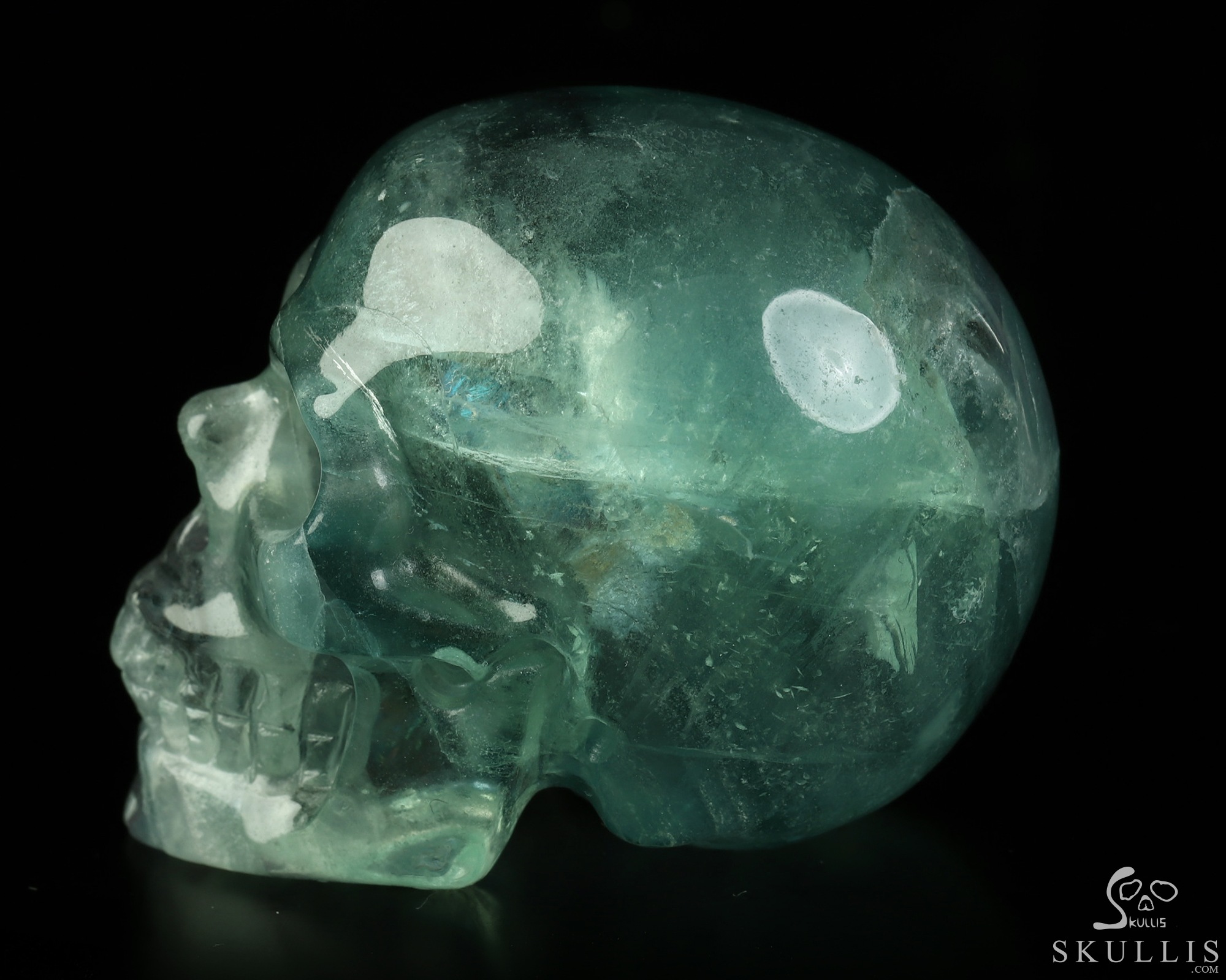 2.0" Fluorite Hand Carved Crystal Skull, Realistic, Crystal Healing 2.0" Fluorite Hand Carved Crystal Skull, Realistic, Crystal Healing