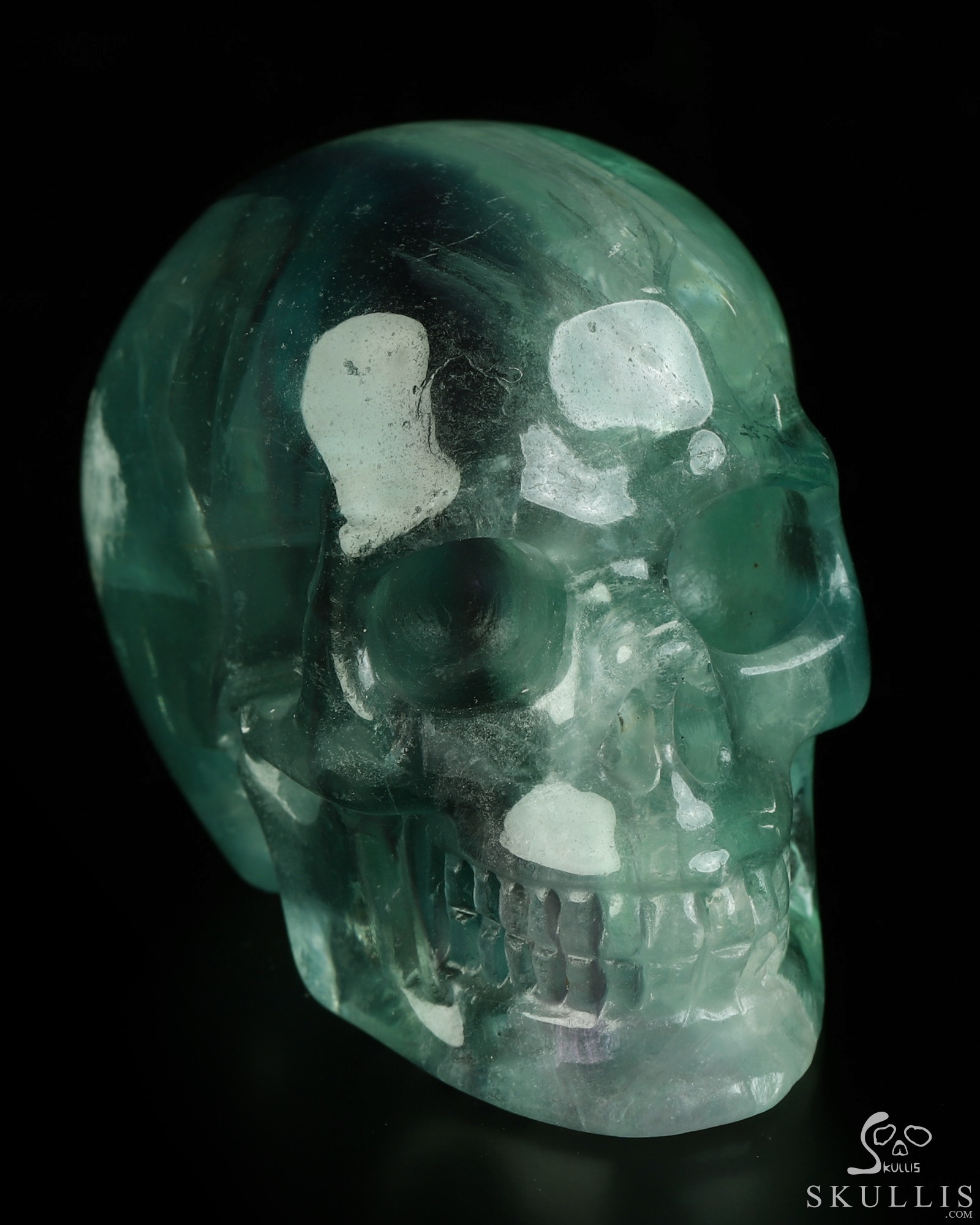 2.0" Fluorite Hand Carved Crystal Skull, Realistic, Crystal Healing 2.0" Fluorite Hand Carved Crystal Skull, Realistic, Crystal Healing