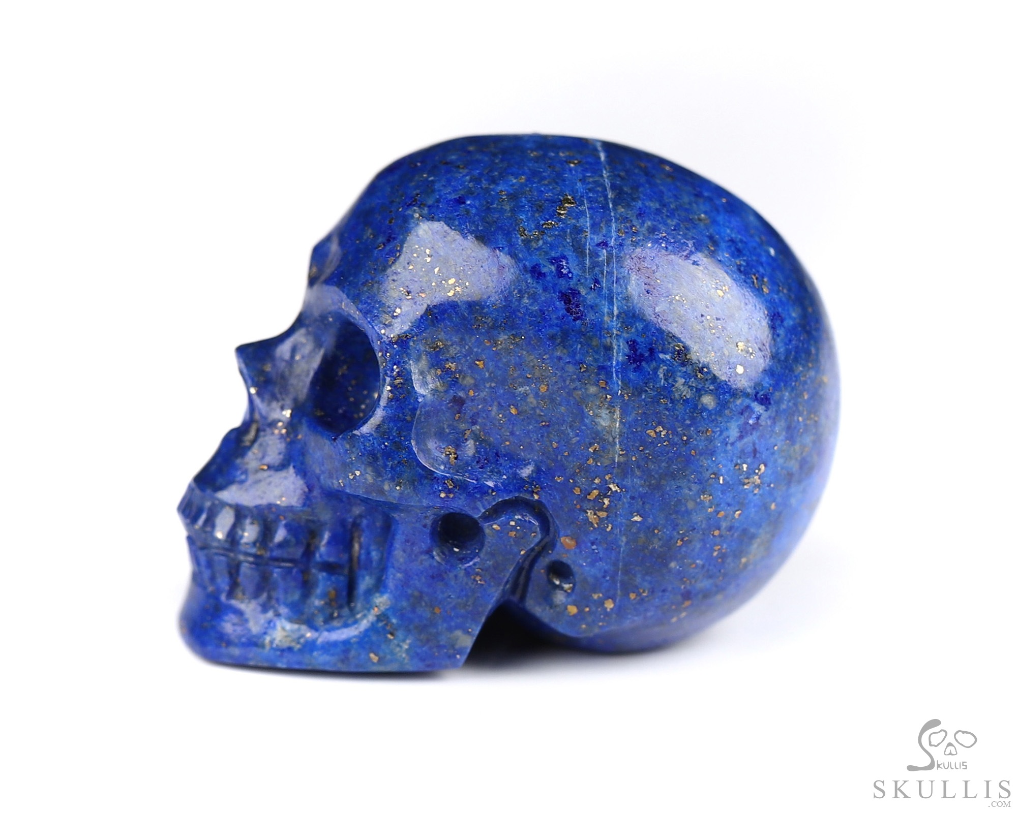 Gemstone 0.8" Lapis Lazuli Hand Carved Crystal Skull, Realistic, Crystal Healing Gemstone 0.8" Lapis Lazuli Hand Carved Crystal Skull, Realistic, Crystal Healing
