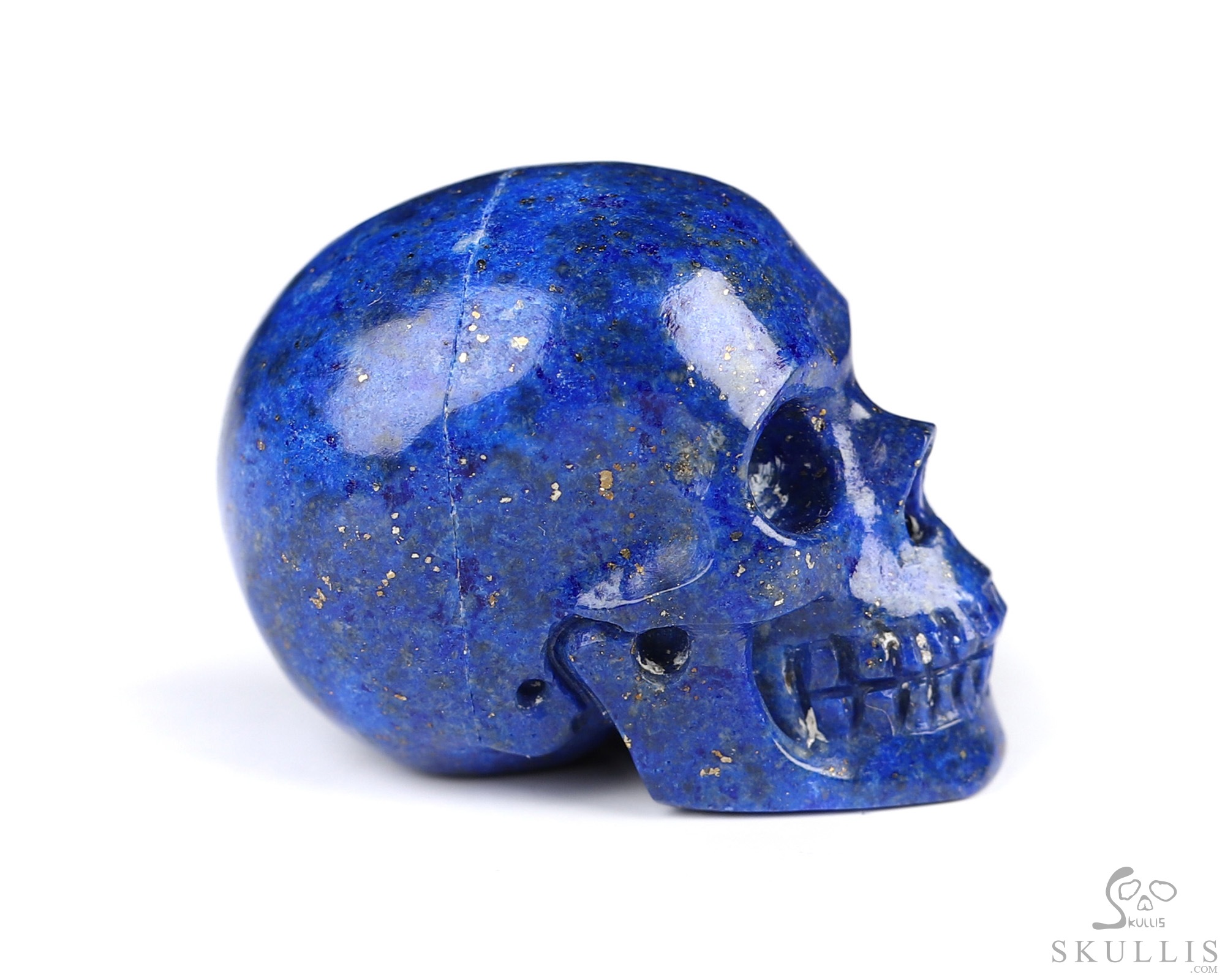 Gemstone 0.8" Lapis Lazuli Hand Carved Crystal Skull, Realistic, Crystal Healing Gemstone 0.8" Lapis Lazuli Hand Carved Crystal Skull, Realistic, Crystal Healing