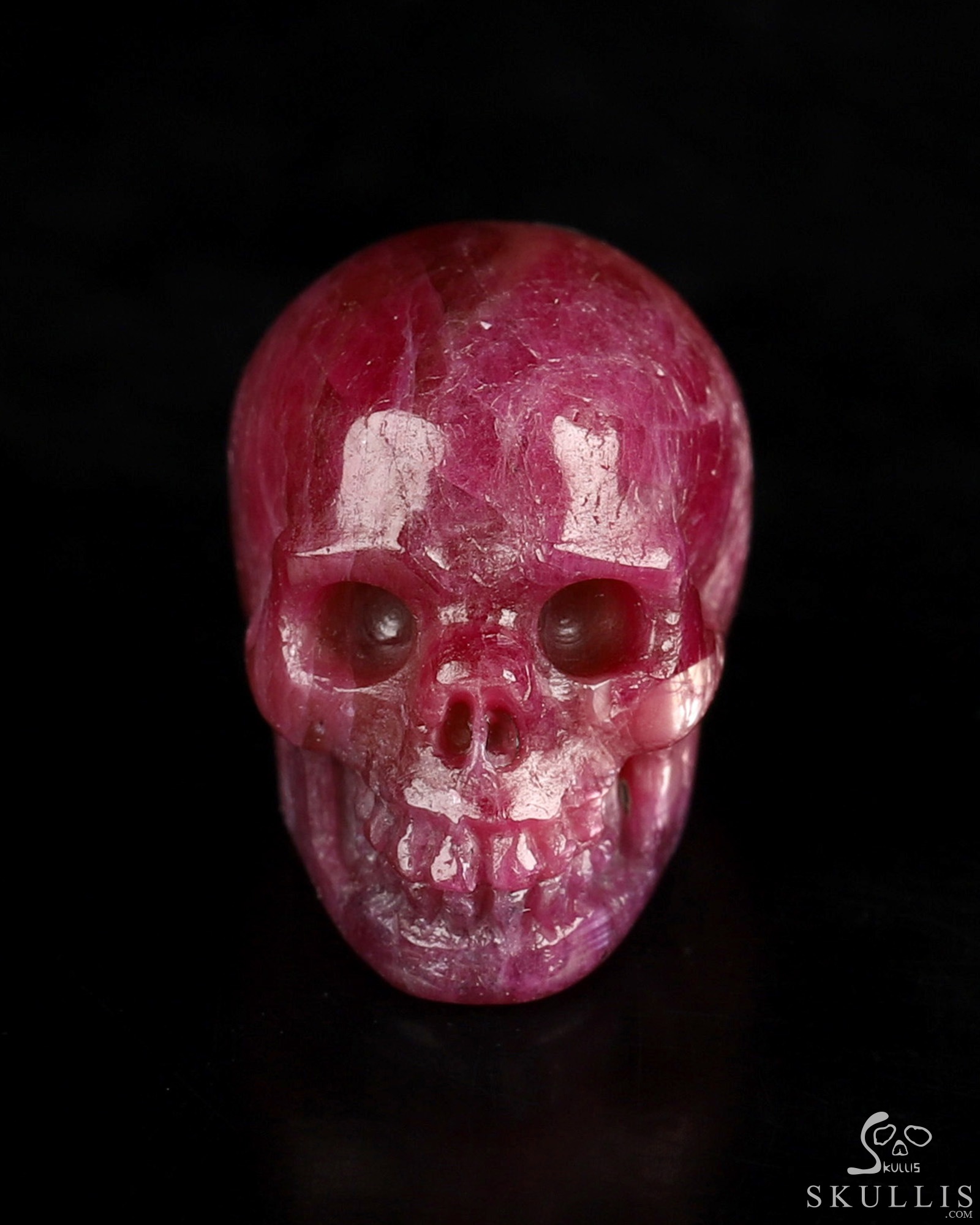 0.6" Ruby Hand Carved Crystal Skull, Realistic, Crystal Healing 0.6" Ruby Hand Carved Crystal Skull, Realistic, Crystal Healing