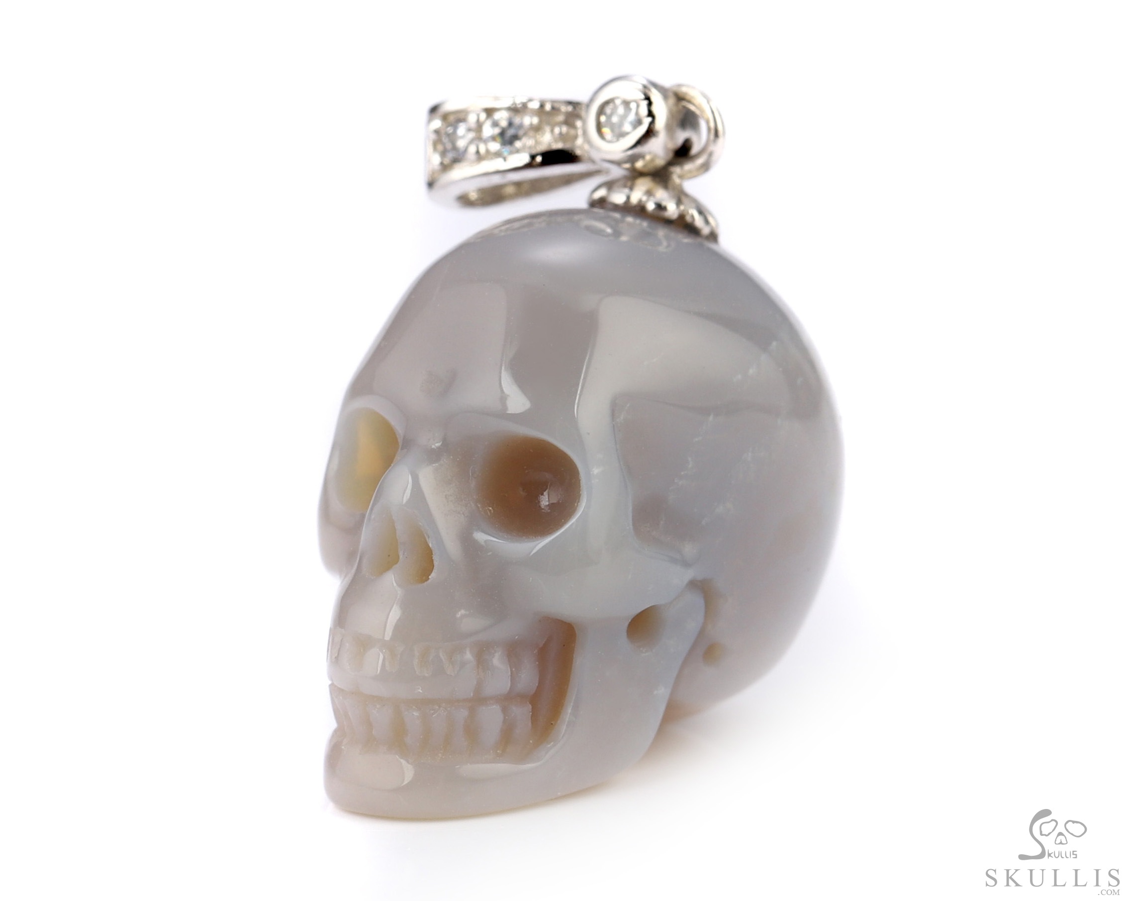Minimalist Skull Pendant of 0.8" Australian Opal Hand Carved Crystal Skull, Crystal Healing Skull Jewelry, for Women & Men Minimalist Skull Pendant of 0.8" Australian Opal Hand Carved Crystal Skull, Crystal Healing Skull Jewelry, for Women & Men