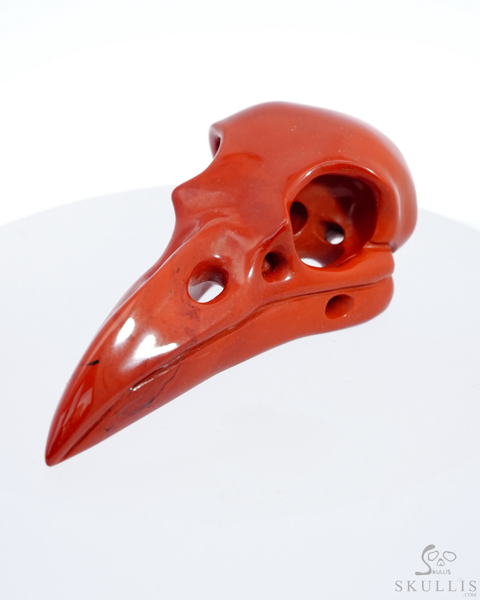 Necklace of 2.4" Red Jasper Hand Carved Crystal Skull Pendant, Skull Jewelry Necklace of 2.4" Red Jasper Hand Carved Crystal Skull Pendant, Skull Jewelry