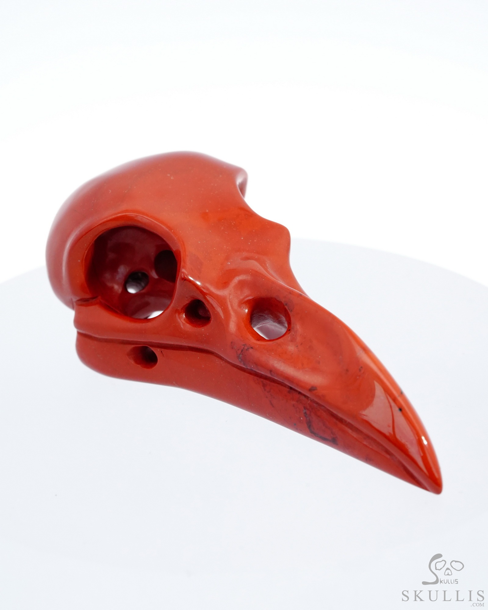 Necklace of 2.4" Red Jasper Hand Carved Crystal Skull Pendant, Skull Jewelry Necklace of 2.4" Red Jasper Hand Carved Crystal Skull Pendant, Skull Jewelry