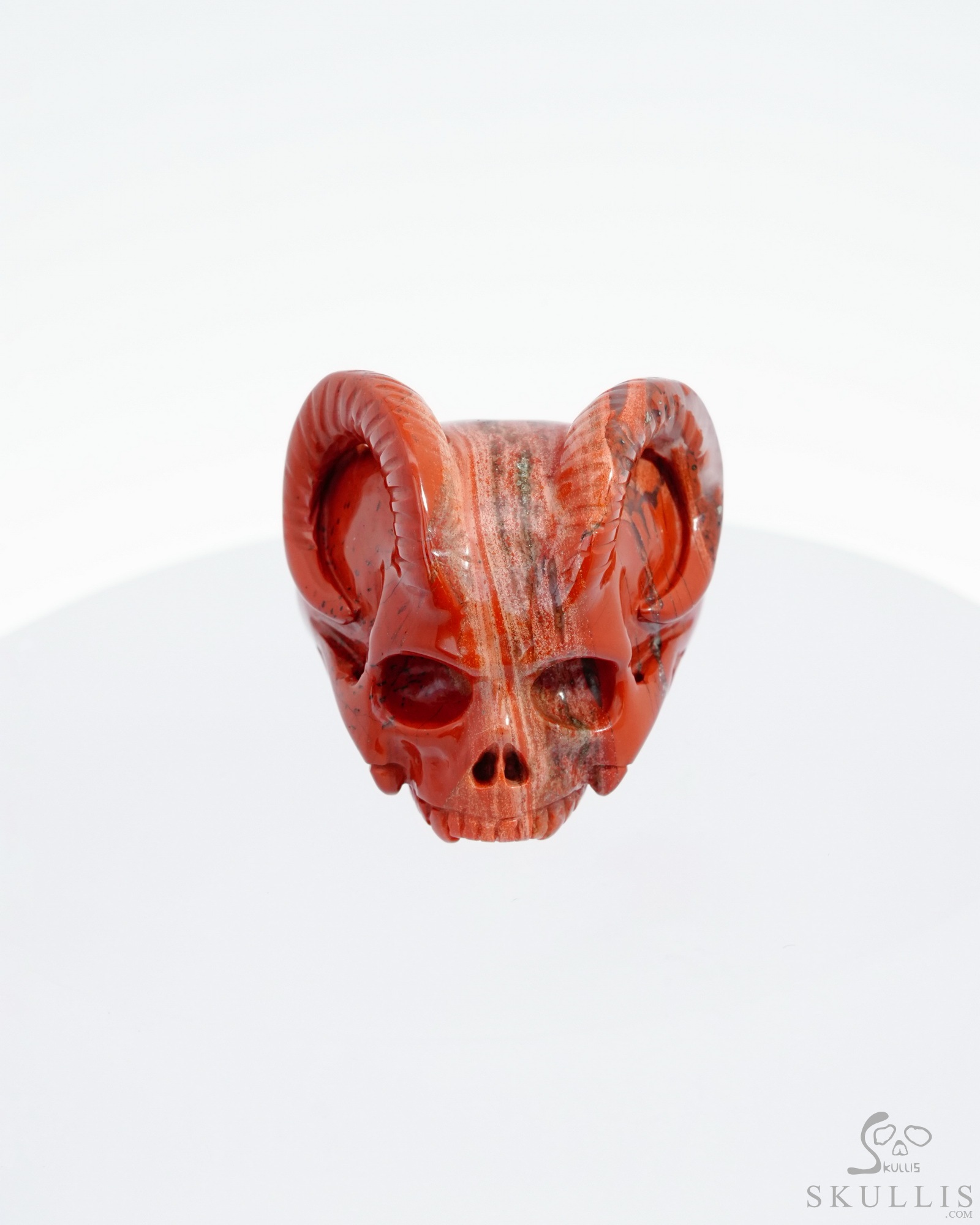 The Infernal Sovereign - US size 10 Red Jasper Hand Carved Crystal Beast Skull Ring, Crystal Healing Skull Jewelry, for Women & Men The Infernal Sovereign - US size 10 Red Jasper Hand Carved Crystal Beast Skull Ring, Crystal Healing Skull Jewelry, for Women & Men