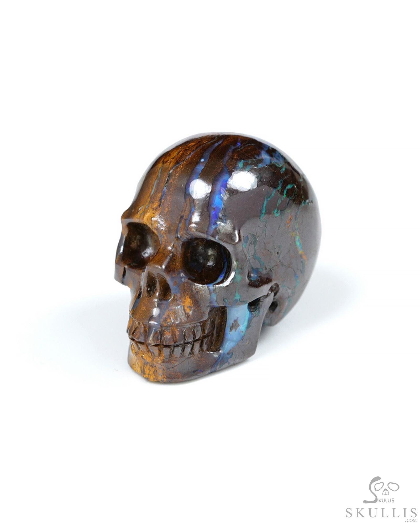 1.1" Matrix Opal Hand Carved Crystal Skull, Realistic, Crystal Healing 1.1" Matrix Opal Hand Carved Crystal Skull, Realistic, Crystal Healing