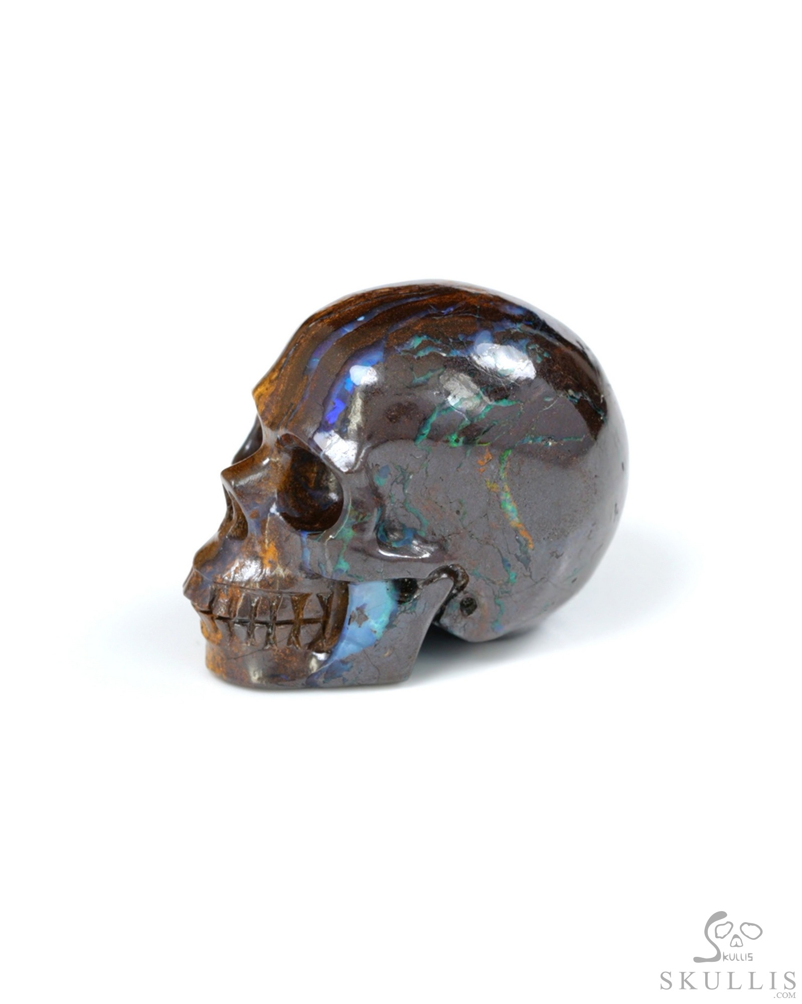 1.1" Matrix Opal Hand Carved Crystal Skull, Realistic, Crystal Healing 1.1" Matrix Opal Hand Carved Crystal Skull, Realistic, Crystal Healing