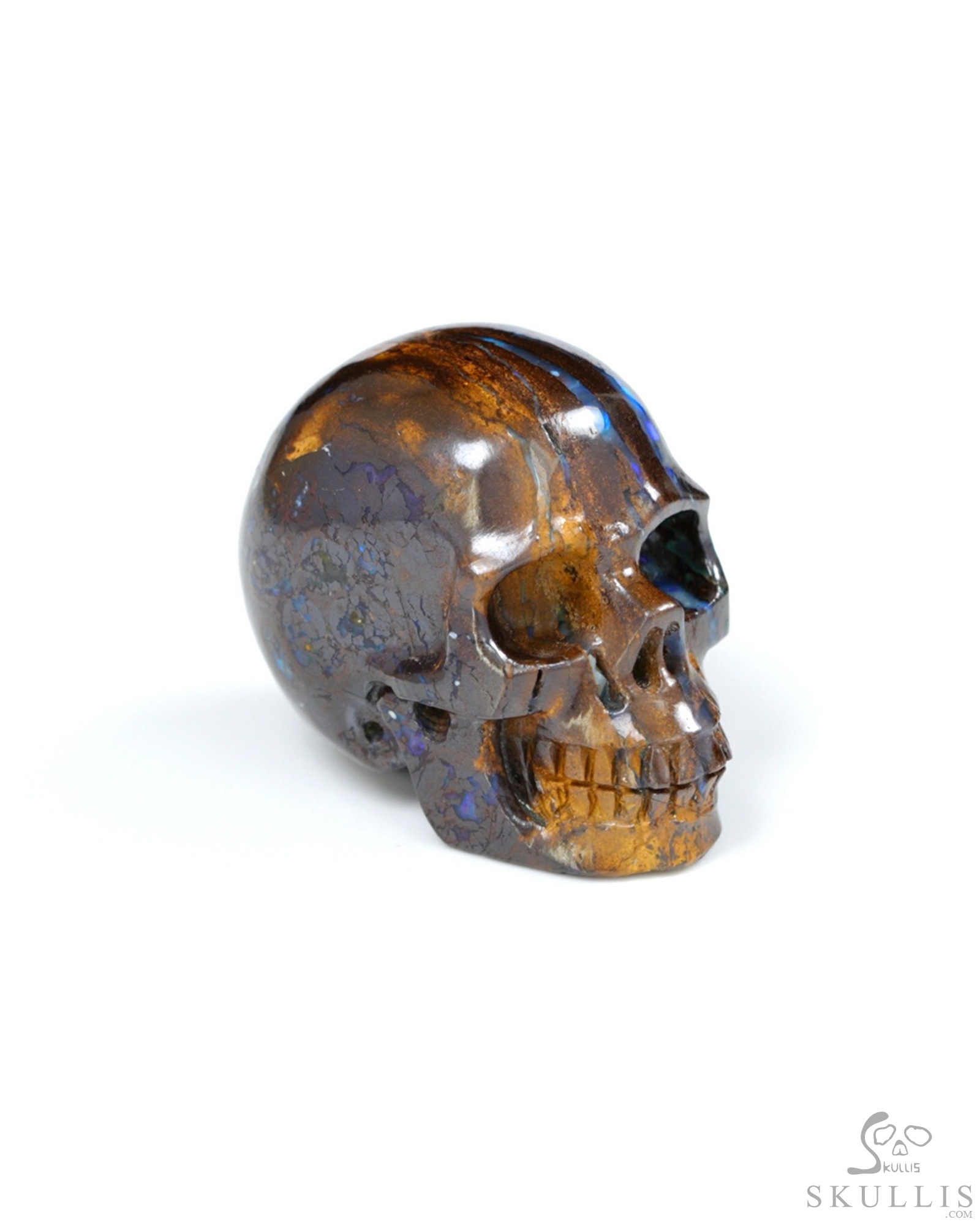 1.1" Matrix Opal Hand Carved Crystal Skull, Realistic, Crystal Healing 1.1" Matrix Opal Hand Carved Crystal Skull, Realistic, Crystal Healing
