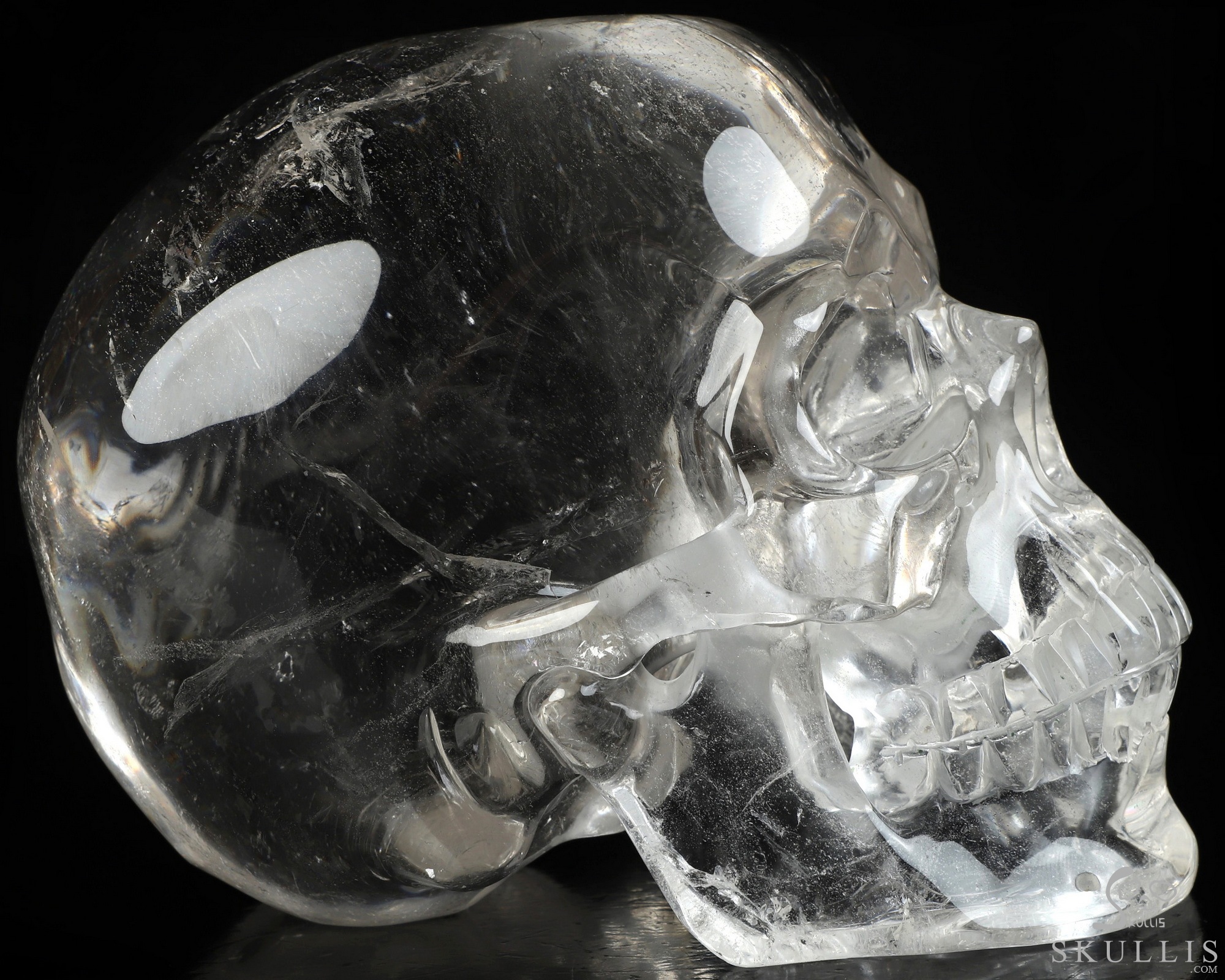 Lifesized 6.7" Quartz Rock Crystal Hand Carved Crystal Skull, Super Realistic, Crystal Healing Lifesized 6.7" Quartz Rock Crystal Hand Carved Crystal Skull, Super Realistic, Crystal Healing