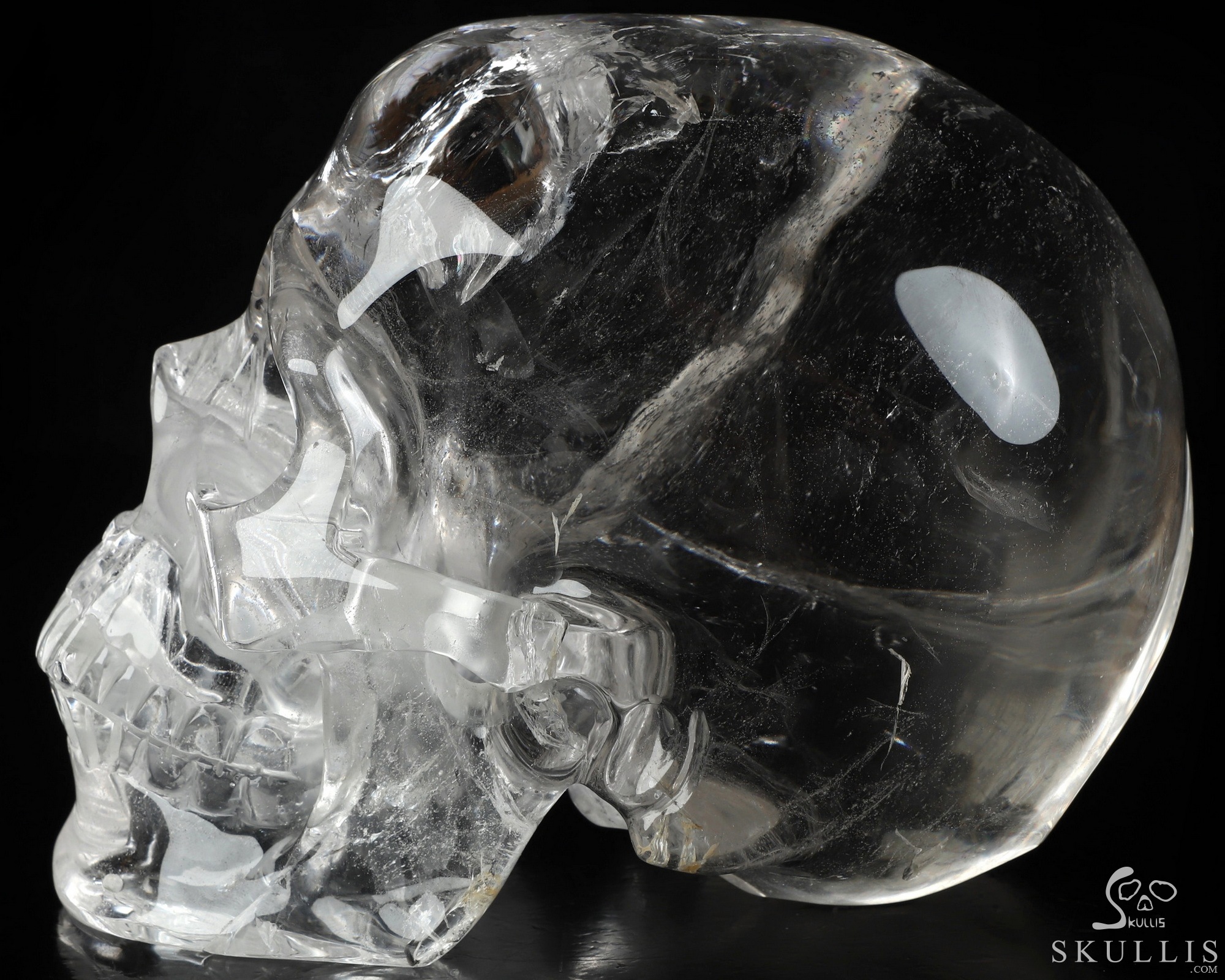 Lifesized 6.7" Quartz Rock Crystal Hand Carved Crystal Skull, Super Realistic, Crystal Healing Lifesized 6.7" Quartz Rock Crystal Hand Carved Crystal Skull, Super Realistic, Crystal Healing
