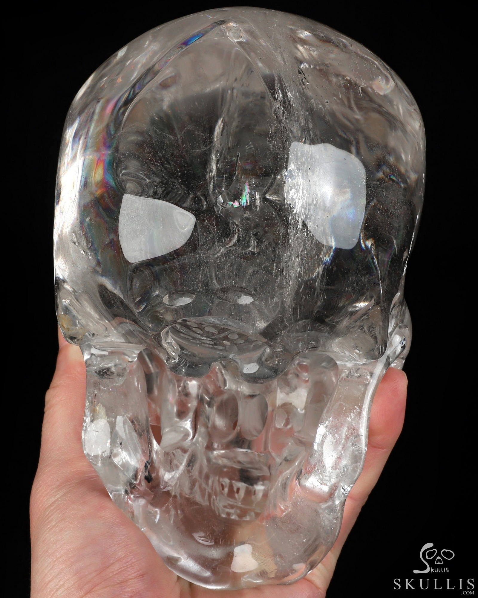 Lifesized 6.7" Quartz Rock Crystal Hand Carved Crystal Skull, Super Realistic, Crystal Healing Lifesized 6.7" Quartz Rock Crystal Hand Carved Crystal Skull, Super Realistic, Crystal Healing