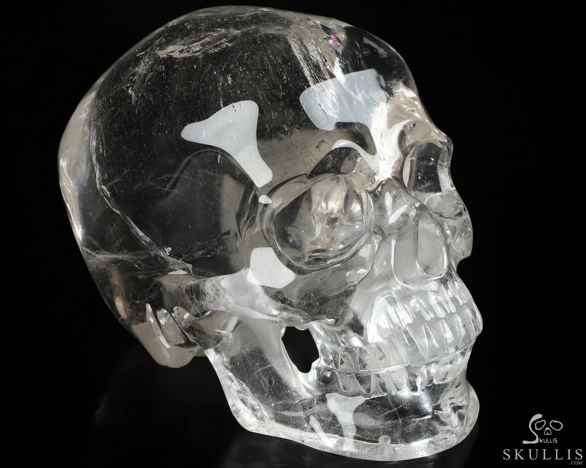 Lifesized 6.7" Quartz Rock Crystal Hand Carved Crystal Skull, Super Realistic, Crystal Healing Lifesized 6.7" Quartz Rock Crystal Hand Carved Crystal Skull, Super Realistic, Crystal Healing