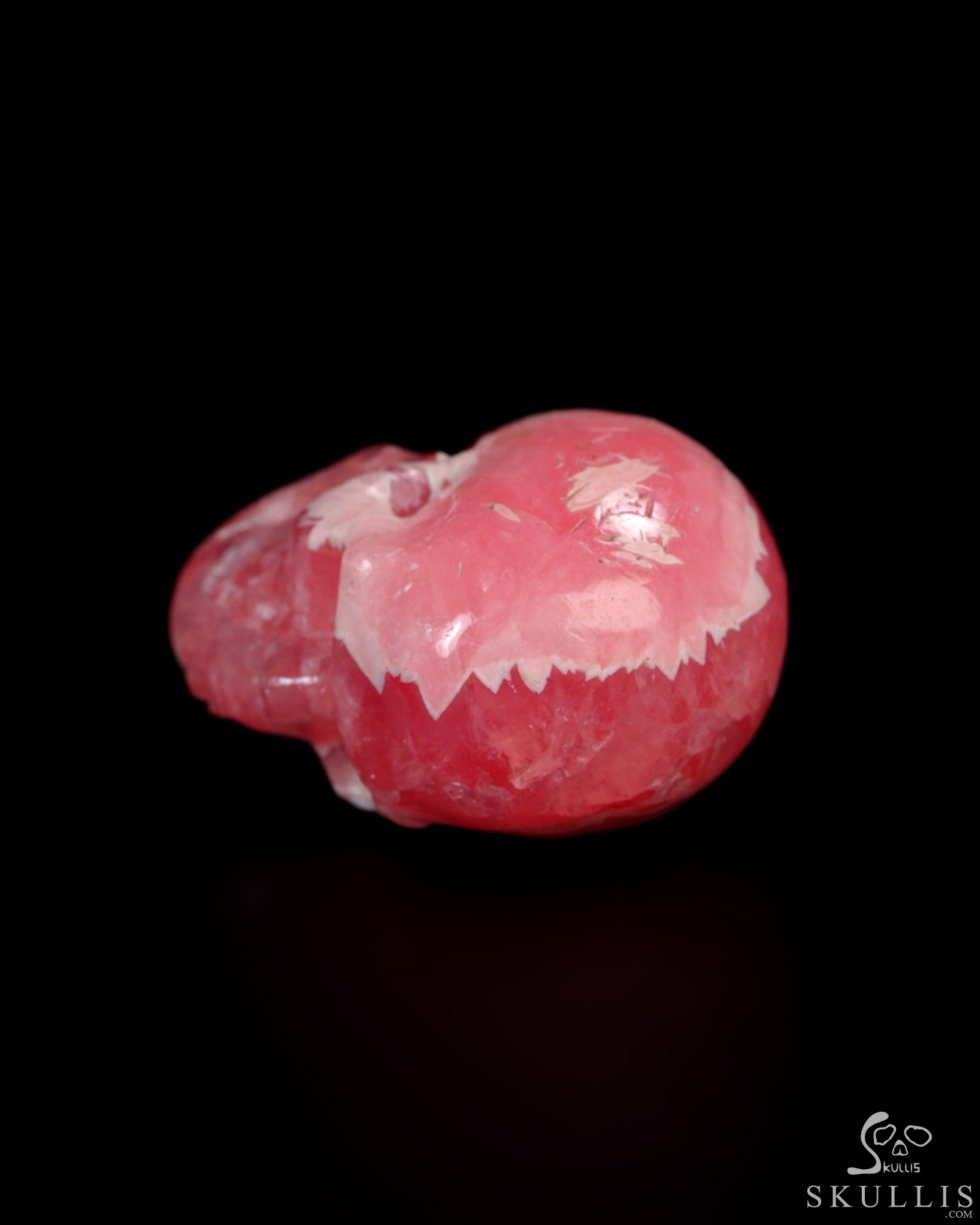 0.7" Rhodochrosite Hand Carved Crystal Skull, Realistic, Crystal Healing 0.7" Rhodochrosite Hand Carved Crystal Skull, Realistic, Crystal Healing