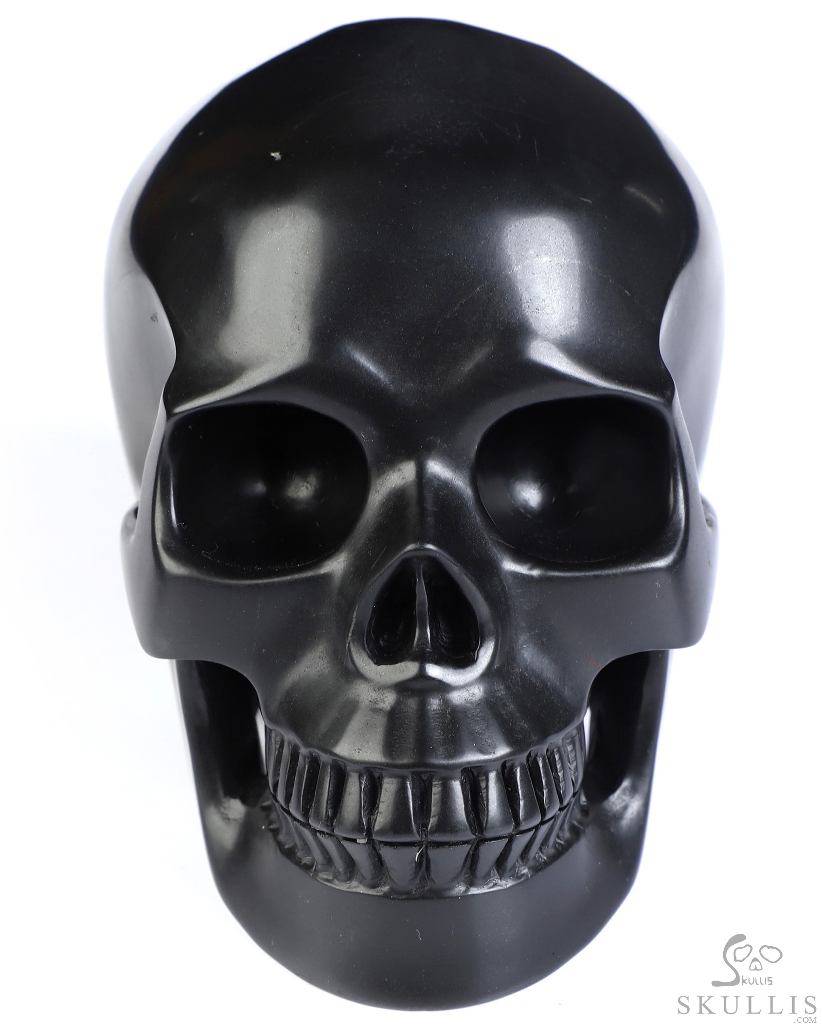 5.0" Shungite Hand Carved Crystal Skull, Realistic, Crystal Healing 5.0" Shungite Hand Carved Crystal Skull, Realistic, Crystal Healing