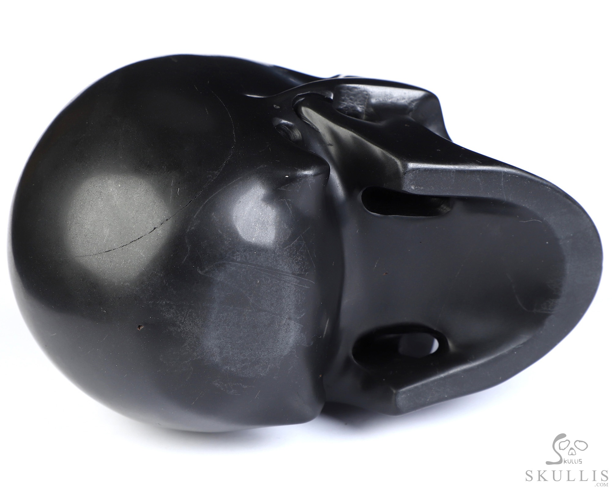 5.0" Shungite Hand Carved Crystal Skull, Realistic, Crystal Healing 5.0" Shungite Hand Carved Crystal Skull, Realistic, Crystal Healing