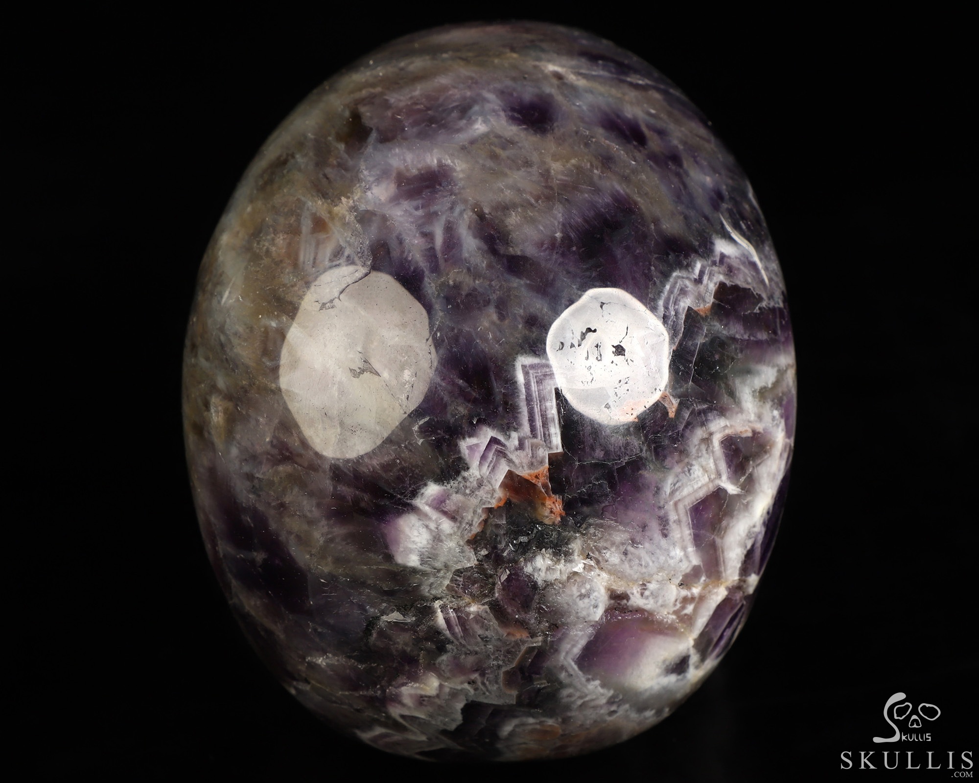 5.0" Dream Chevron Amethyst Hand Carved Crystal Skull, Realistic, Crystal Healing 5.0" Dream Chevron Amethyst Hand Carved Crystal Skull, Realistic, Crystal Healing