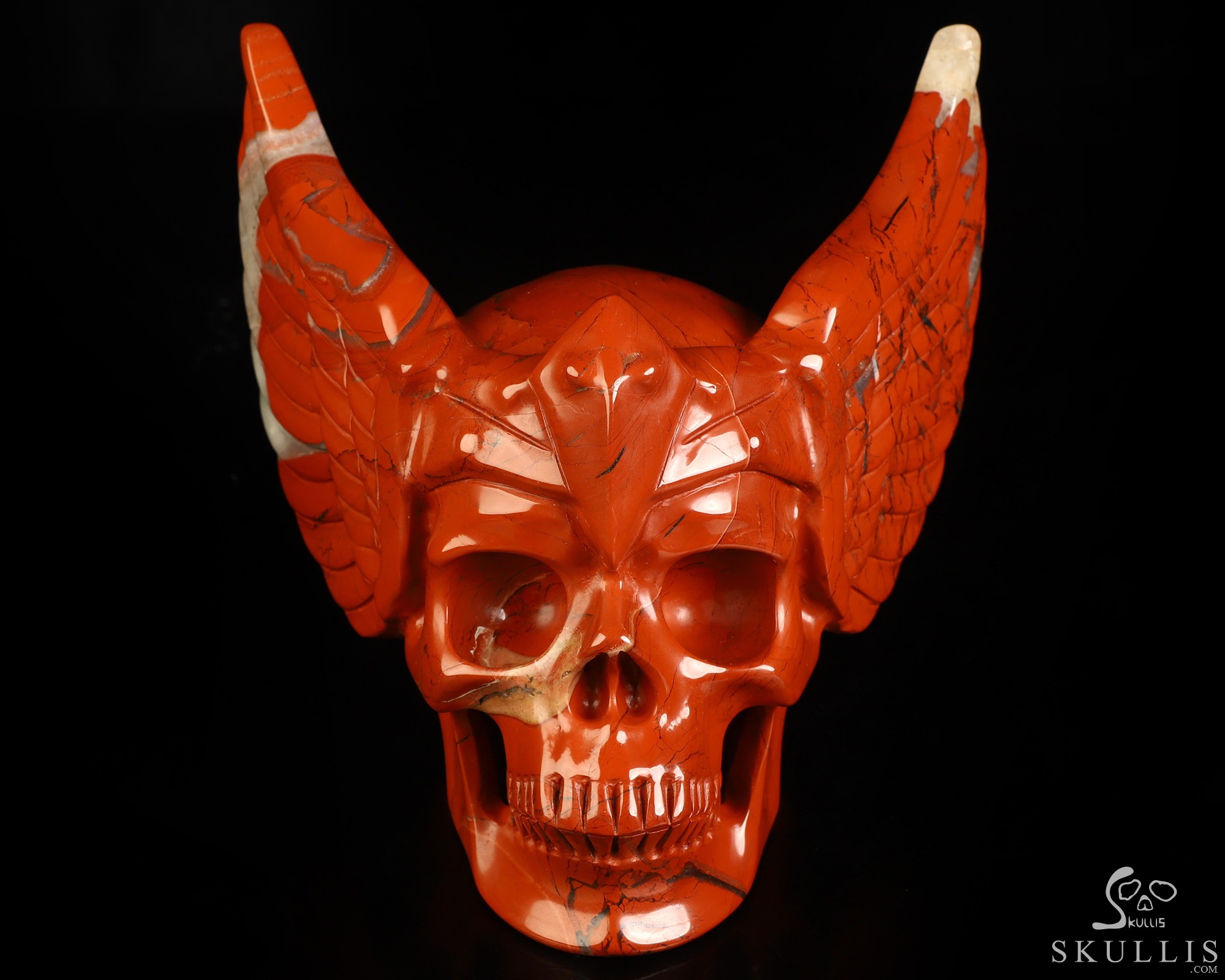 5.8" Red Jasper Hand Carved Guardian Crystal Skull Sculpture, Crystal Healing 5.8" Red Jasper Hand Carved Guardian Crystal Skull Sculpture, Crystal Healing