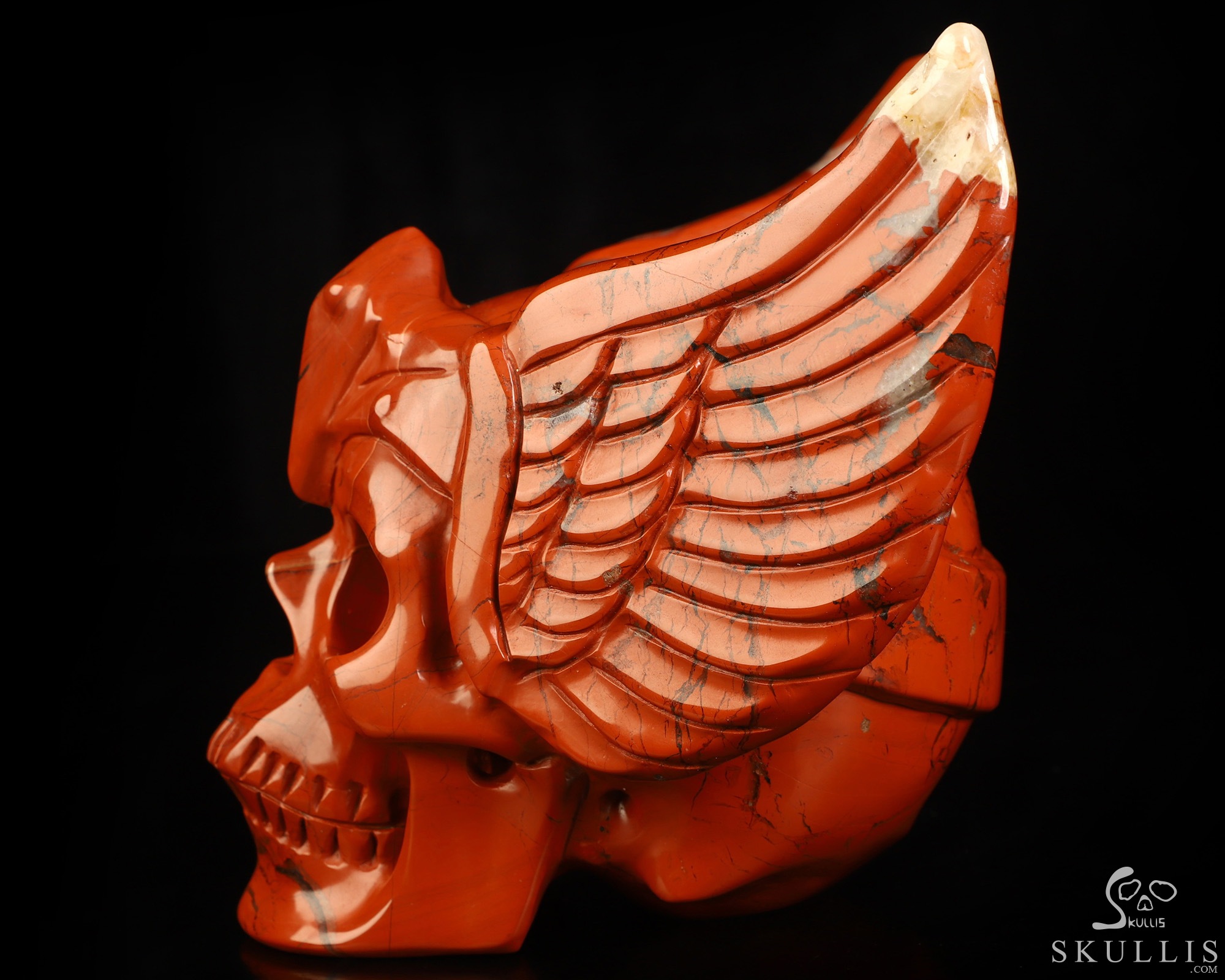 5.8" Red Jasper Hand Carved Guardian Crystal Skull Sculpture, Crystal Healing 5.8" Red Jasper Hand Carved Guardian Crystal Skull Sculpture, Crystal Healing