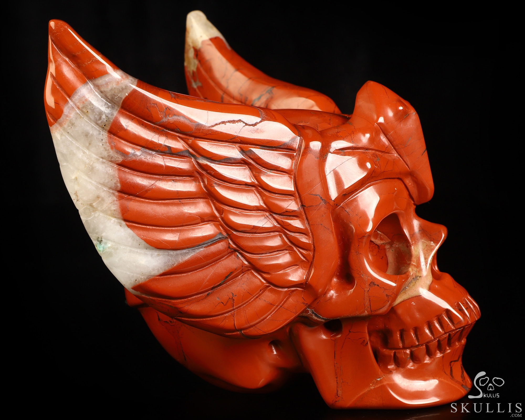 5.8" Red Jasper Hand Carved Guardian Crystal Skull Sculpture, Crystal Healing 5.8" Red Jasper Hand Carved Guardian Crystal Skull Sculpture, Crystal Healing