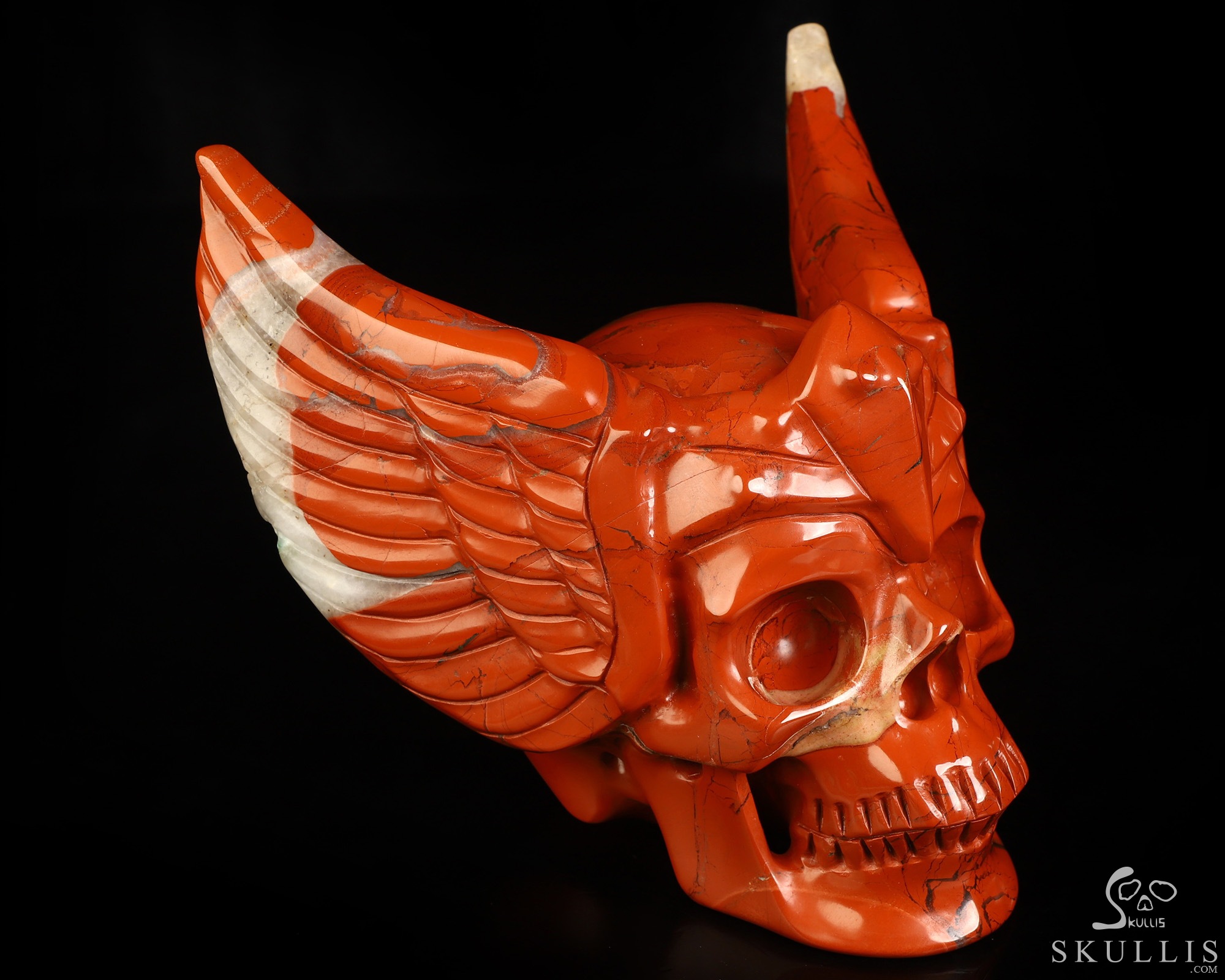 5.8" Red Jasper Hand Carved Guardian Crystal Skull Sculpture, Crystal Healing 5.8" Red Jasper Hand Carved Guardian Crystal Skull Sculpture, Crystal Healing