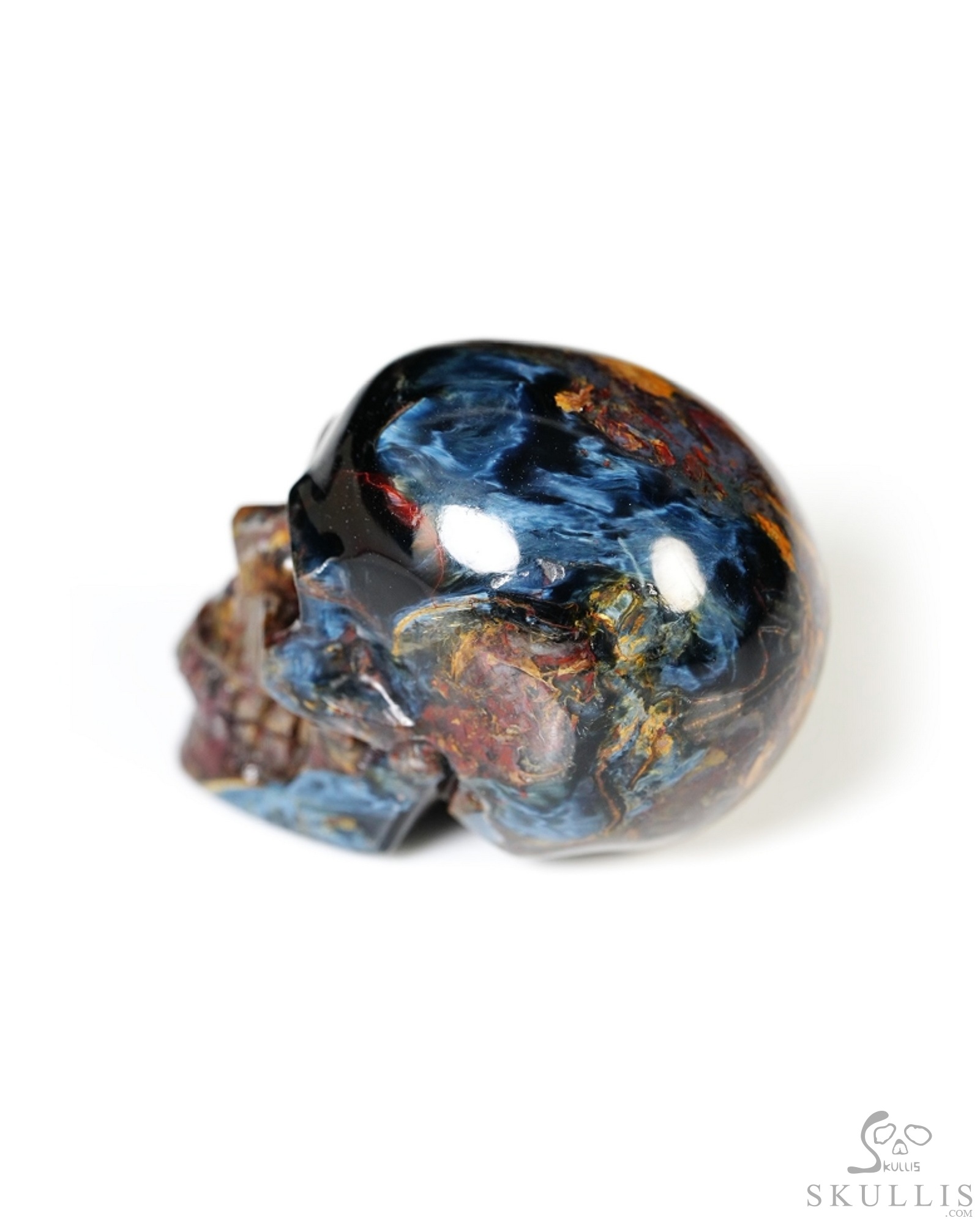 0.9" Pietersite Hand Carved Crystal Skull, Realistic, Crystal Healing 0.9" Pietersite Hand Carved Crystal Skull, Realistic, Crystal Healing