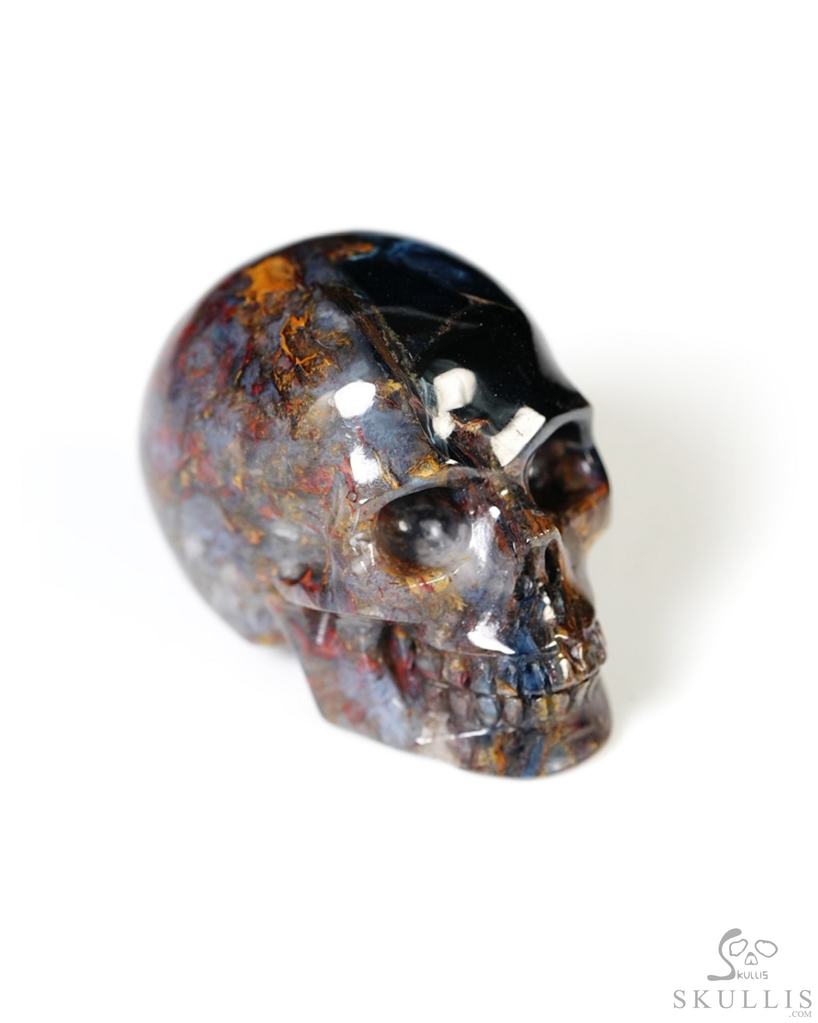 0.9" Pietersite Hand Carved Crystal Skull, Realistic, Crystal Healing 0.9" Pietersite Hand Carved Crystal Skull, Realistic, Crystal Healing