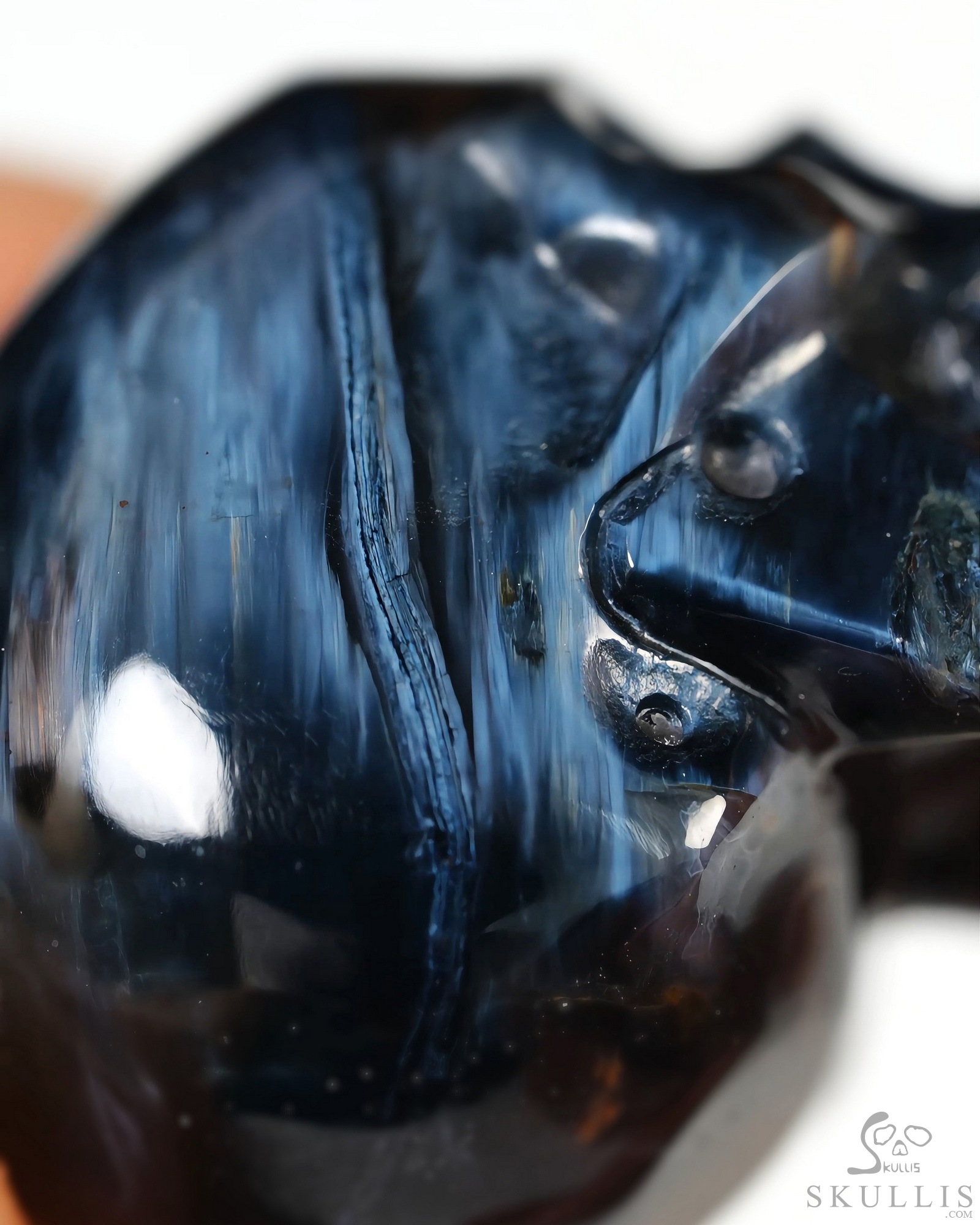 0.8" Pietersite Hand Carved Crystal Skull, Realistic, Crystal Healing 0.8" Pietersite Hand Carved Crystal Skull, Realistic, Crystal Healing