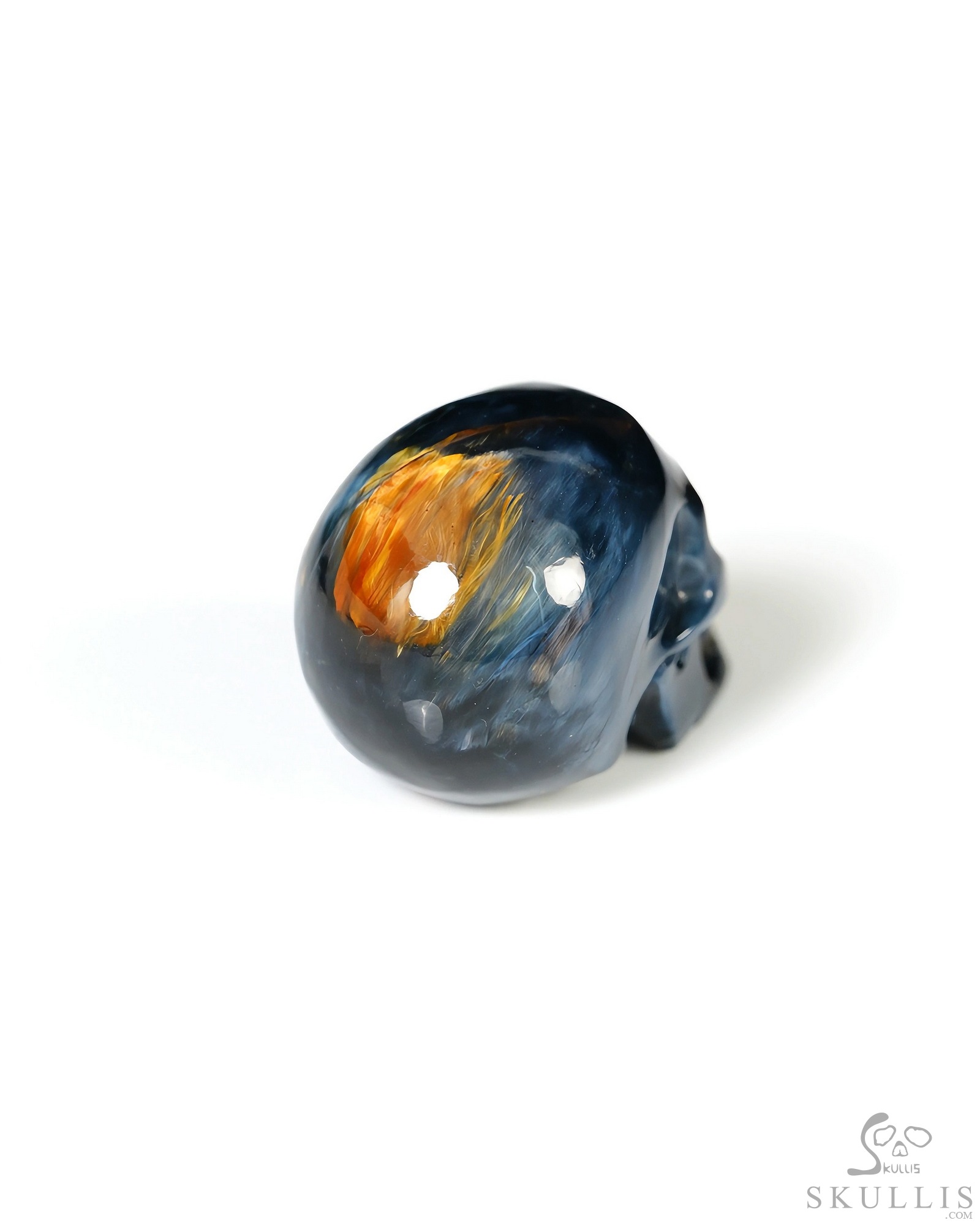 0.8" Pietersite Hand Carved Crystal Skull, Realistic, Crystal Healing 0.8" Pietersite Hand Carved Crystal Skull, Realistic, Crystal Healing