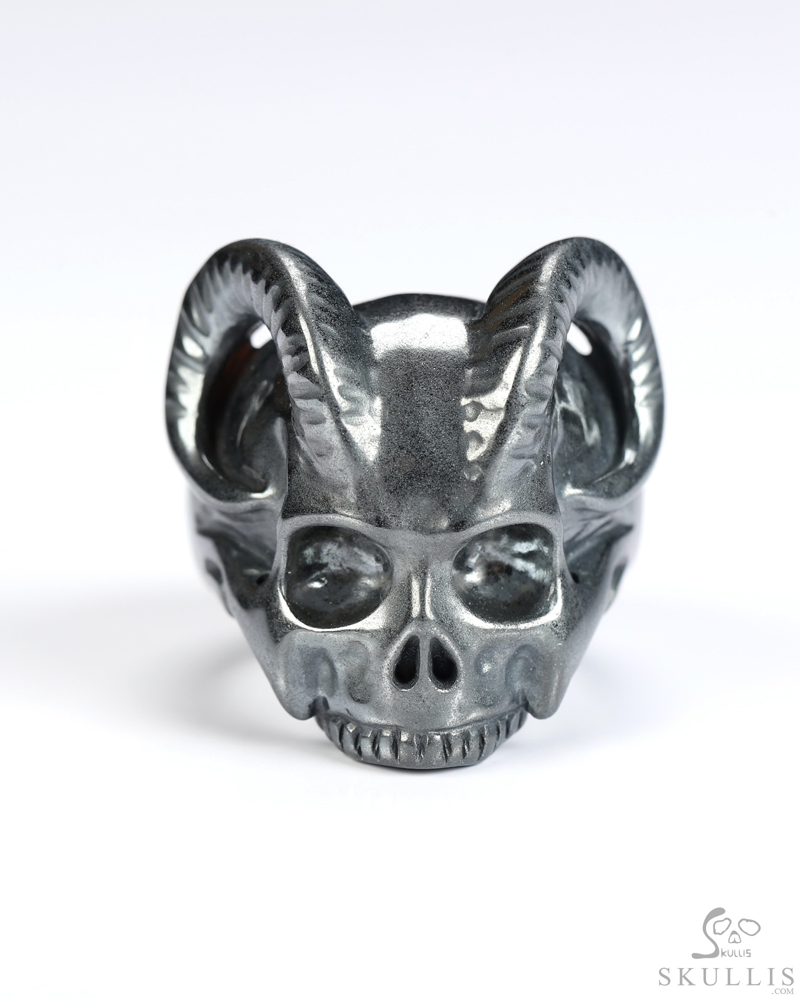 US Size 9# Hematite Hand Carved Crystal Skull Ring, Skull Jewelry US Size 9# Hematite Hand Carved Crystal Skull Ring, Skull Jewelry