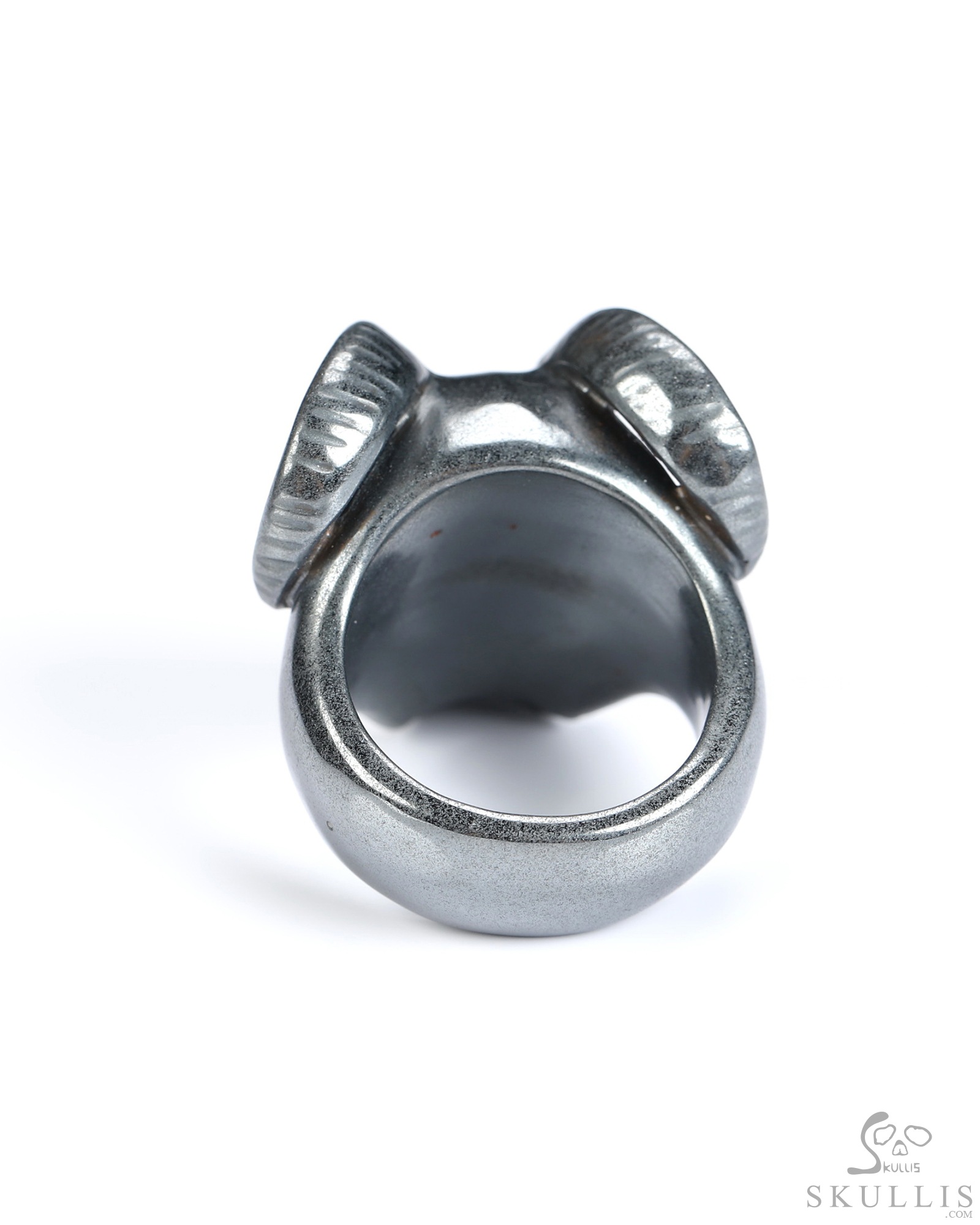 US Size 9# Hematite Hand Carved Crystal Skull Ring, Skull Jewelry US Size 9# Hematite Hand Carved Crystal Skull Ring, Skull Jewelry