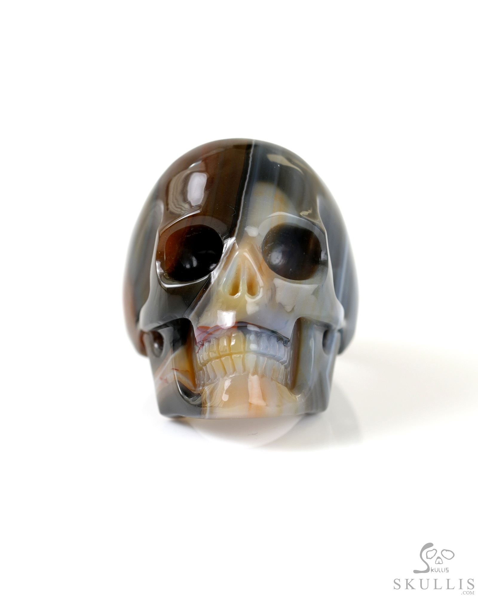 The Poetic Dreamer - US size 9.5 Agate Hand Carved Crystal Skull Ring, Crystal Healing Skull Jewelry, for Women & Men The Poetic Dreamer - US size 9.5 Agate Hand Carved Crystal Skull Ring, Crystal Healing Skull Jewelry, for Women & Men