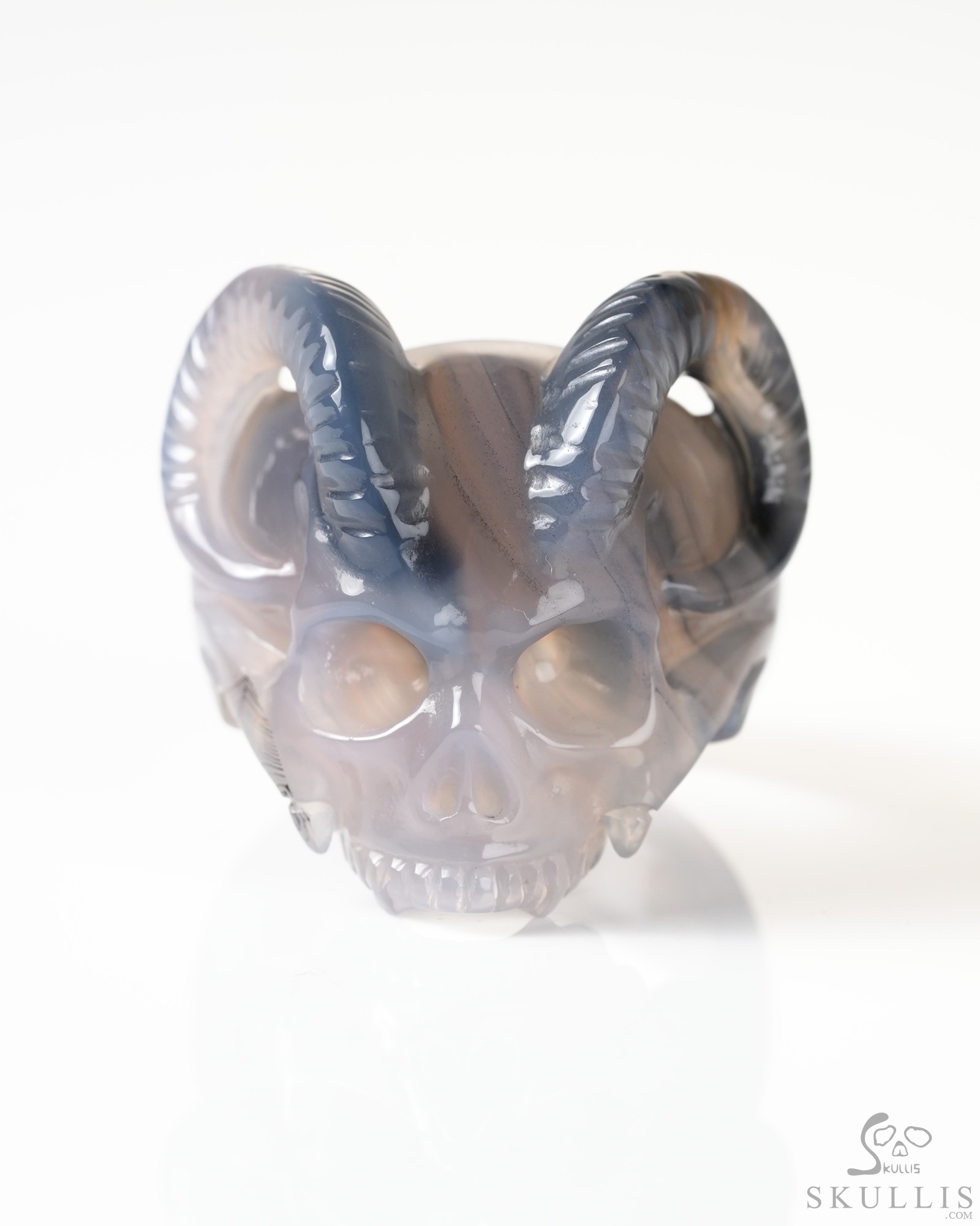 US Size 12# Agate Hand Carved Crystal Skull Ring, Skull Jewelry US Size 12# Agate Hand Carved Crystal Skull Ring, Skull Jewelry