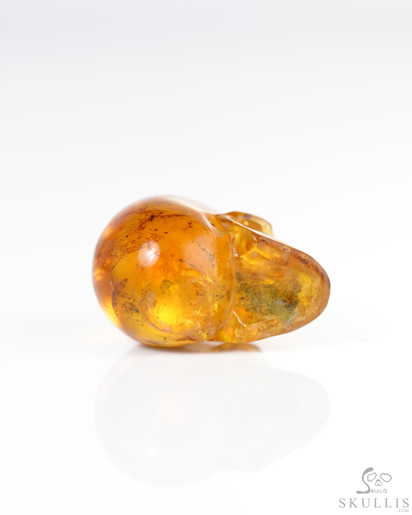 1.1" Baltic Amber Hand Carved Crystal Skull, Realistic, Crystal Healing 1.1" Baltic Amber Hand Carved Crystal Skull, Realistic, Crystal Healing