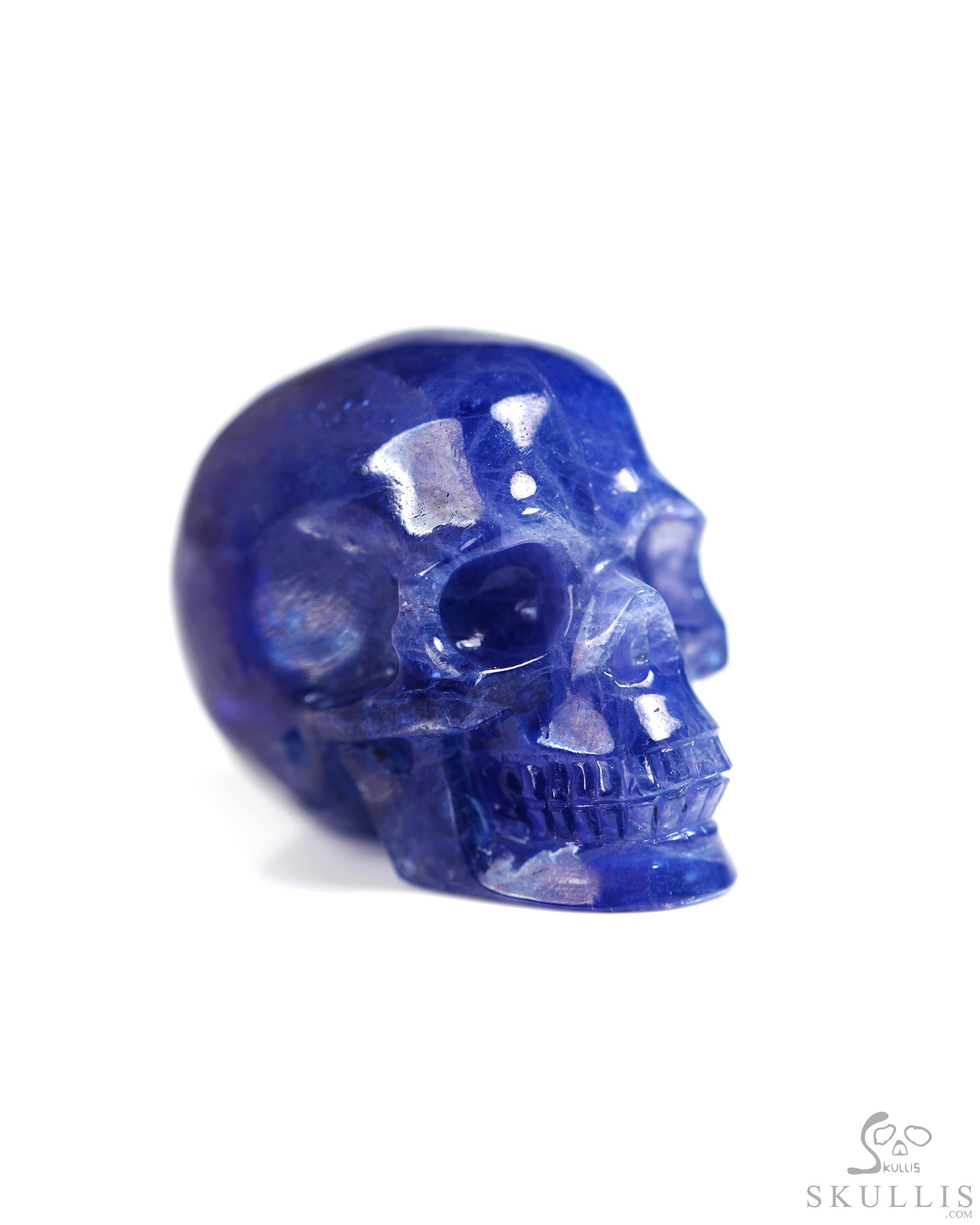 Gemstone 1.3" Tanzanite Hand Carved Crystal Skull, Realistic, Crystal Healing Gemstone 1.3" Tanzanite Hand Carved Crystal Skull, Realistic, Crystal Healing