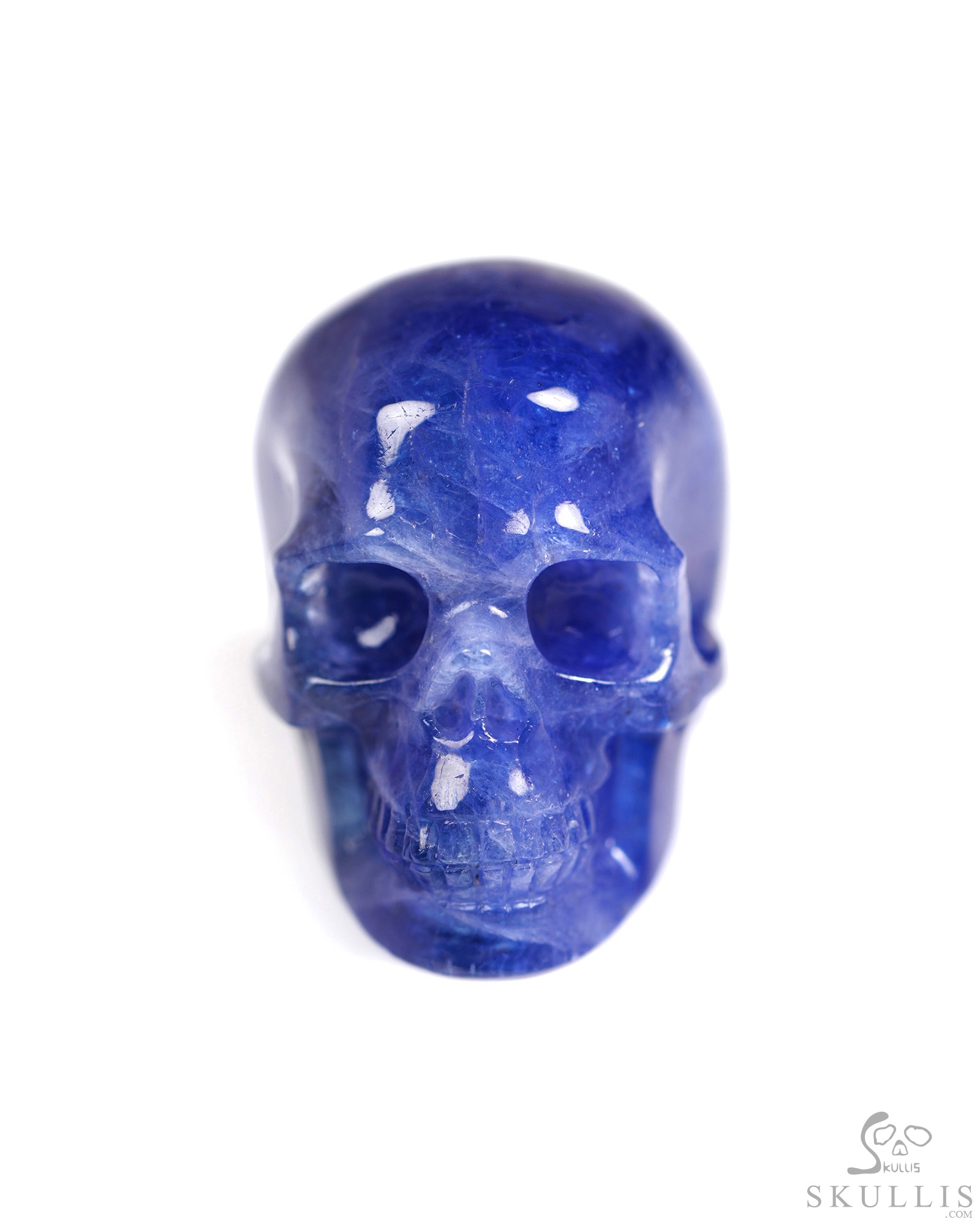 Gemstone 1.3" Tanzanite Hand Carved Crystal Skull, Realistic, Crystal Healing Gemstone 1.3" Tanzanite Hand Carved Crystal Skull, Realistic, Crystal Healing