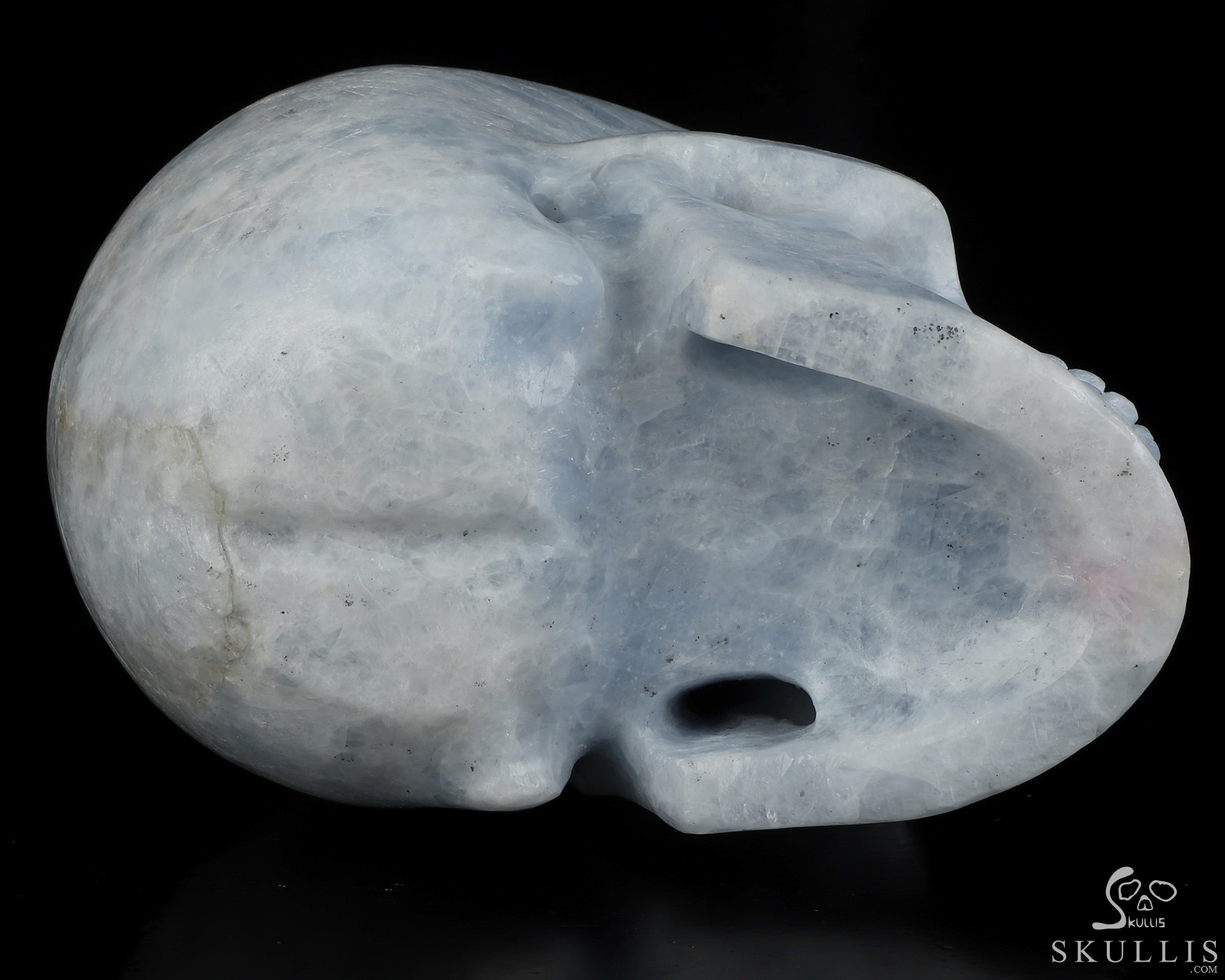 Lifesized 6.9" Blue Calcite Hand Carved Crystal Skull, Realistic, Crystal Healing Lifesized 6.9" Blue Calcite Hand Carved Crystal Skull, Realistic, Crystal Healing