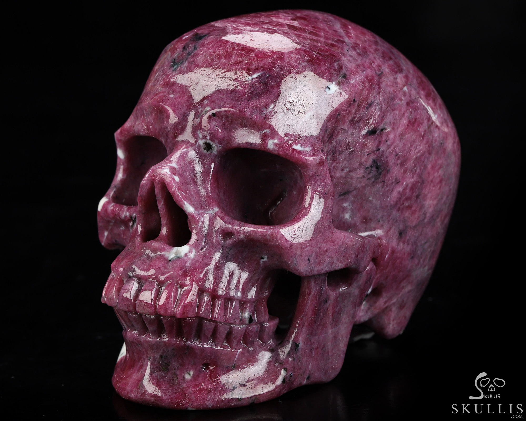 Gemstone 4.3" Ruby Hand Carved Crystal Skull, Super Realistic, Crystal Healing Gemstone 4.3" Ruby Hand Carved Crystal Skull, Super Realistic, Crystal Healing
