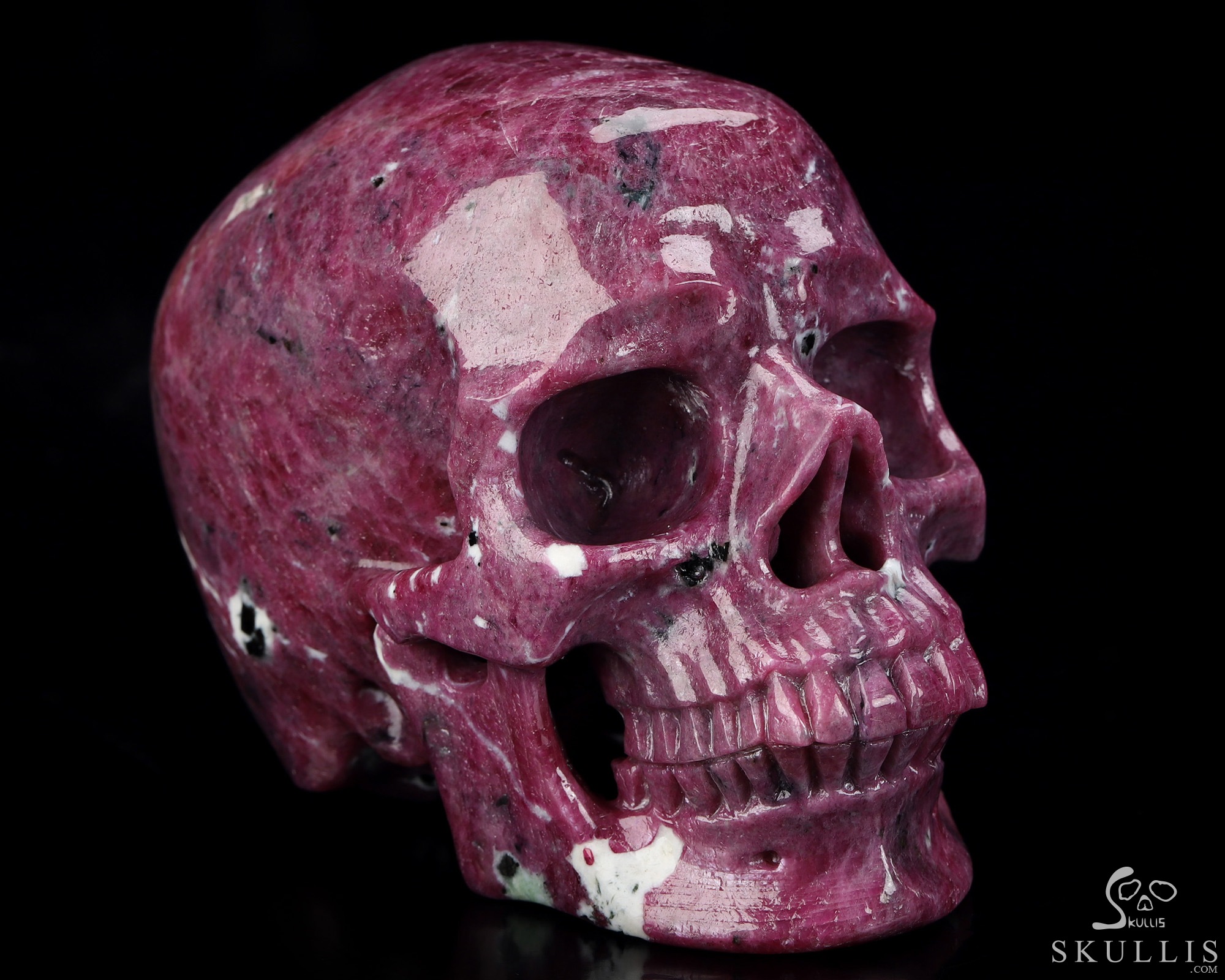 Gemstone 4.3" Ruby Hand Carved Crystal Skull, Super Realistic, Crystal Healing Gemstone 4.3" Ruby Hand Carved Crystal Skull, Super Realistic, Crystal Healing