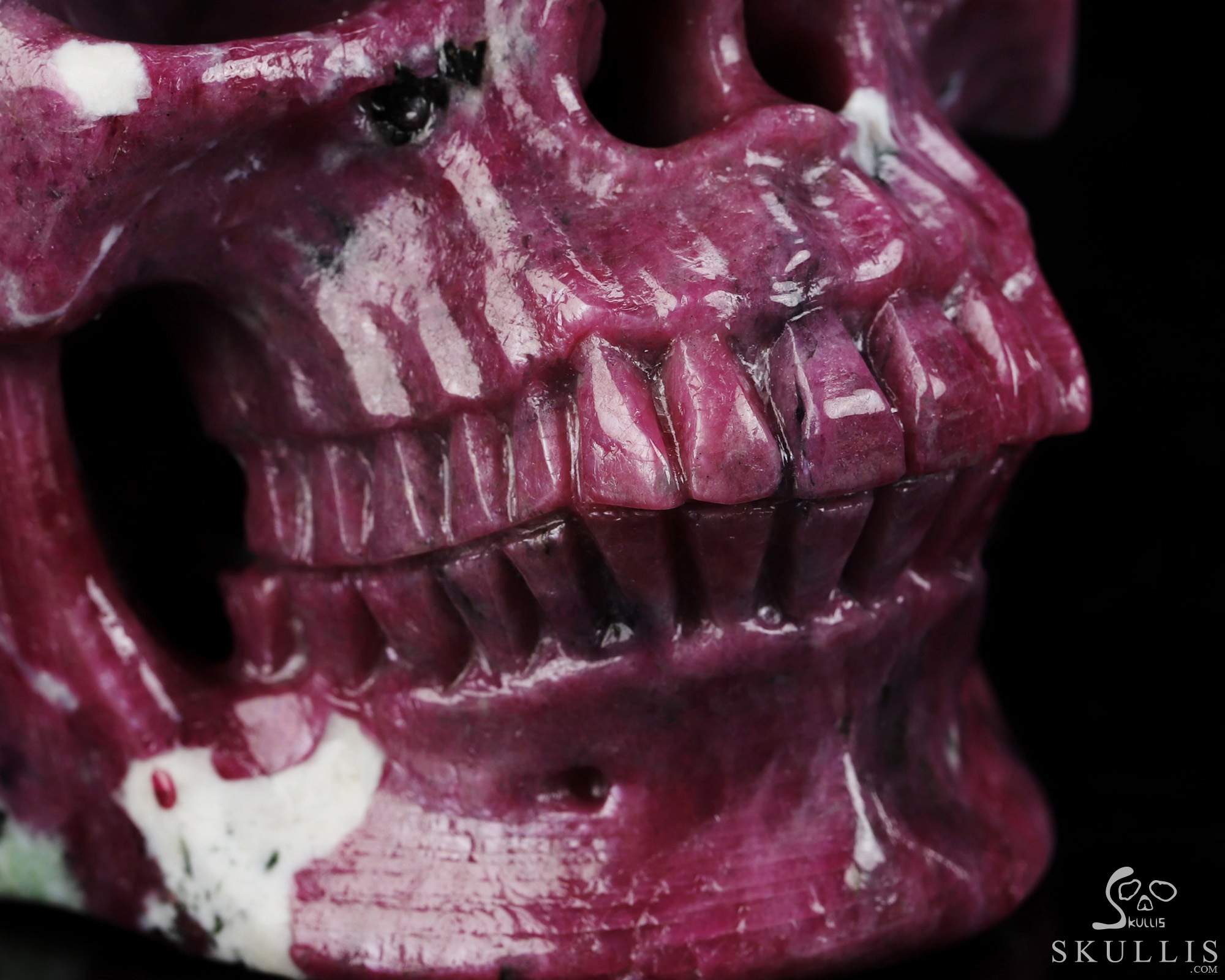 Gemstone 4.3" Ruby Hand Carved Crystal Skull, Super Realistic, Crystal Healing Gemstone 4.3" Ruby Hand Carved Crystal Skull, Super Realistic, Crystal Healing