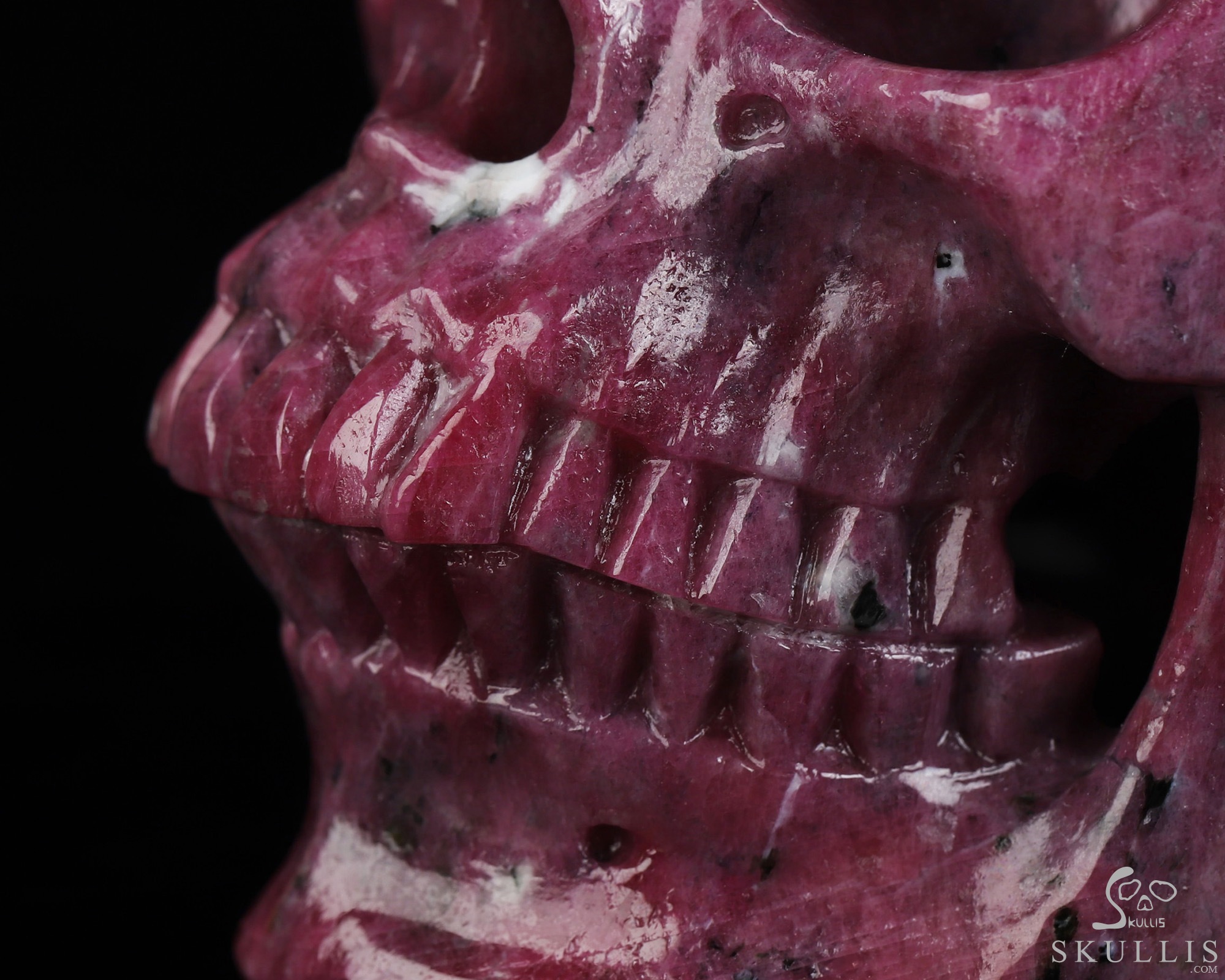 Gemstone 4.3" Ruby Hand Carved Crystal Skull, Super Realistic, Crystal Healing Gemstone 4.3" Ruby Hand Carved Crystal Skull, Super Realistic, Crystal Healing