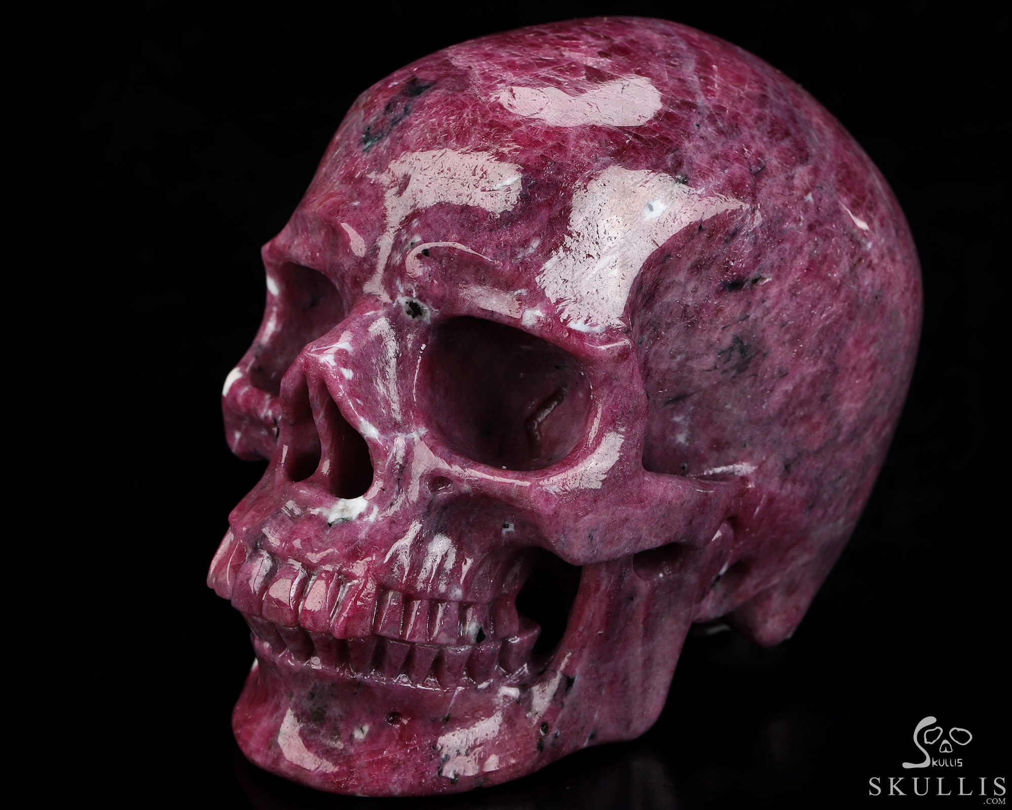 Gemstone 4.3" Ruby Hand Carved Crystal Skull, Super Realistic, Crystal Healing Gemstone 4.3" Ruby Hand Carved Crystal Skull, Super Realistic, Crystal Healing