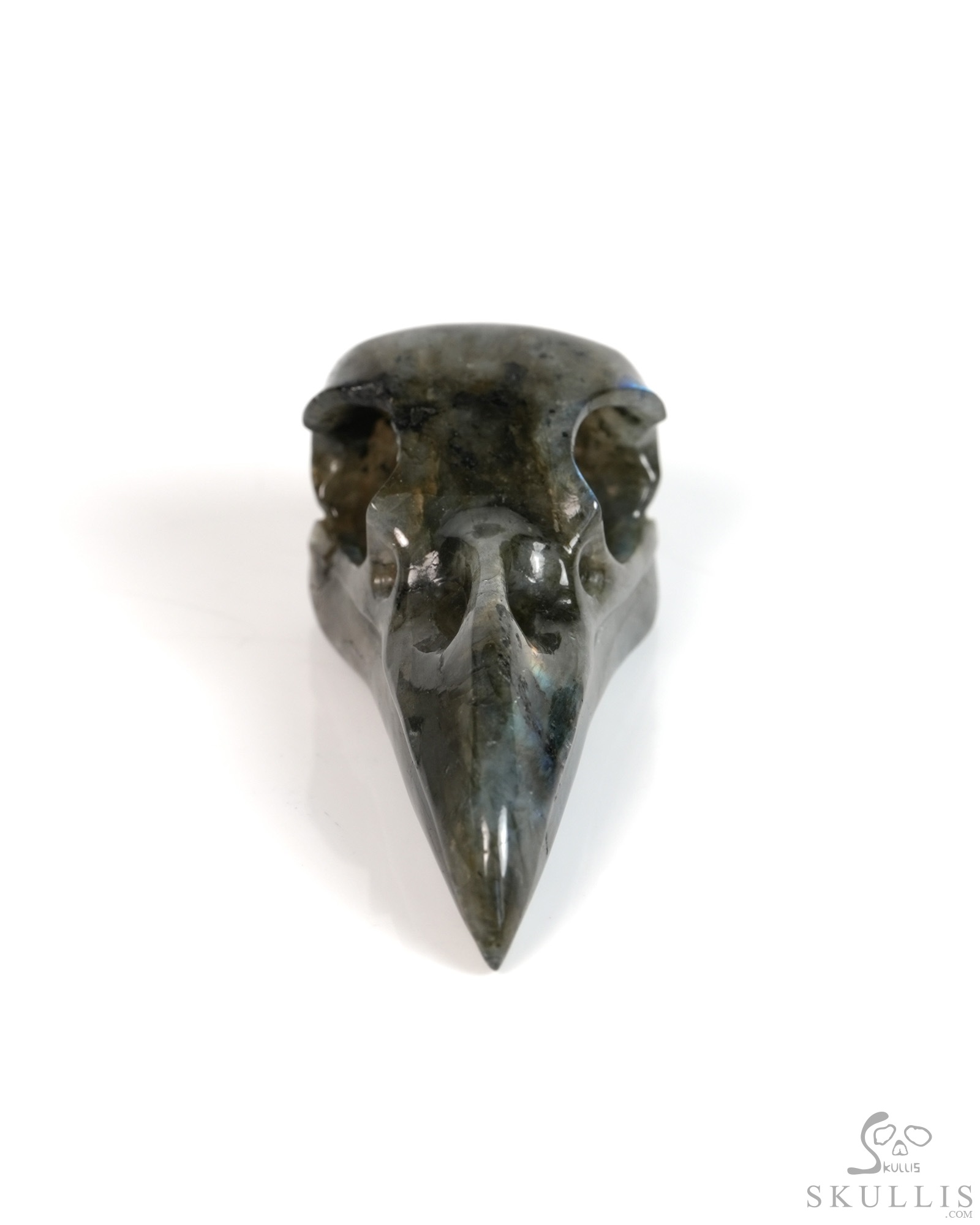 Night Pathfinder - 2.2" Labradorite Hand Carved Crystal Raven Skull Pendant, Crystal Healing Skull Jewelry, for Women & Men Night Pathfinder - 2.2" Labradorite Hand Carved Crystal Raven Skull Pendant, Crystal Healing Skull Jewelry, for Women & Men