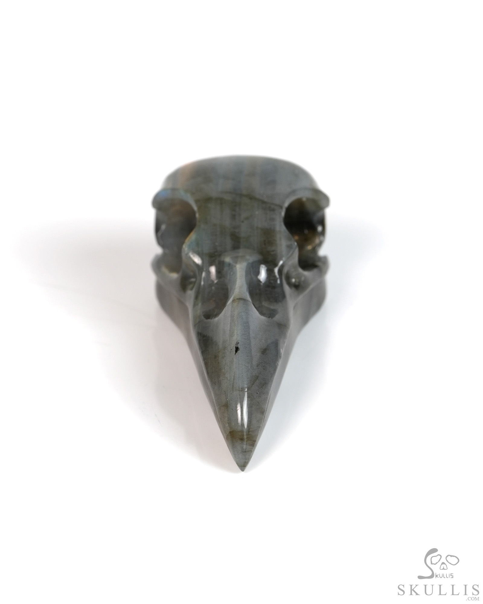 Night Pathfinder - 2.2" Labradorite Hand Carved Crystal Raven Skull Pendant, Crystal Healing Skull Jewelry, for Women & Men Night Pathfinder - 2.2" Labradorite Hand Carved Crystal Raven Skull Pendant, Crystal Healing Skull Jewelry, for Women & Men