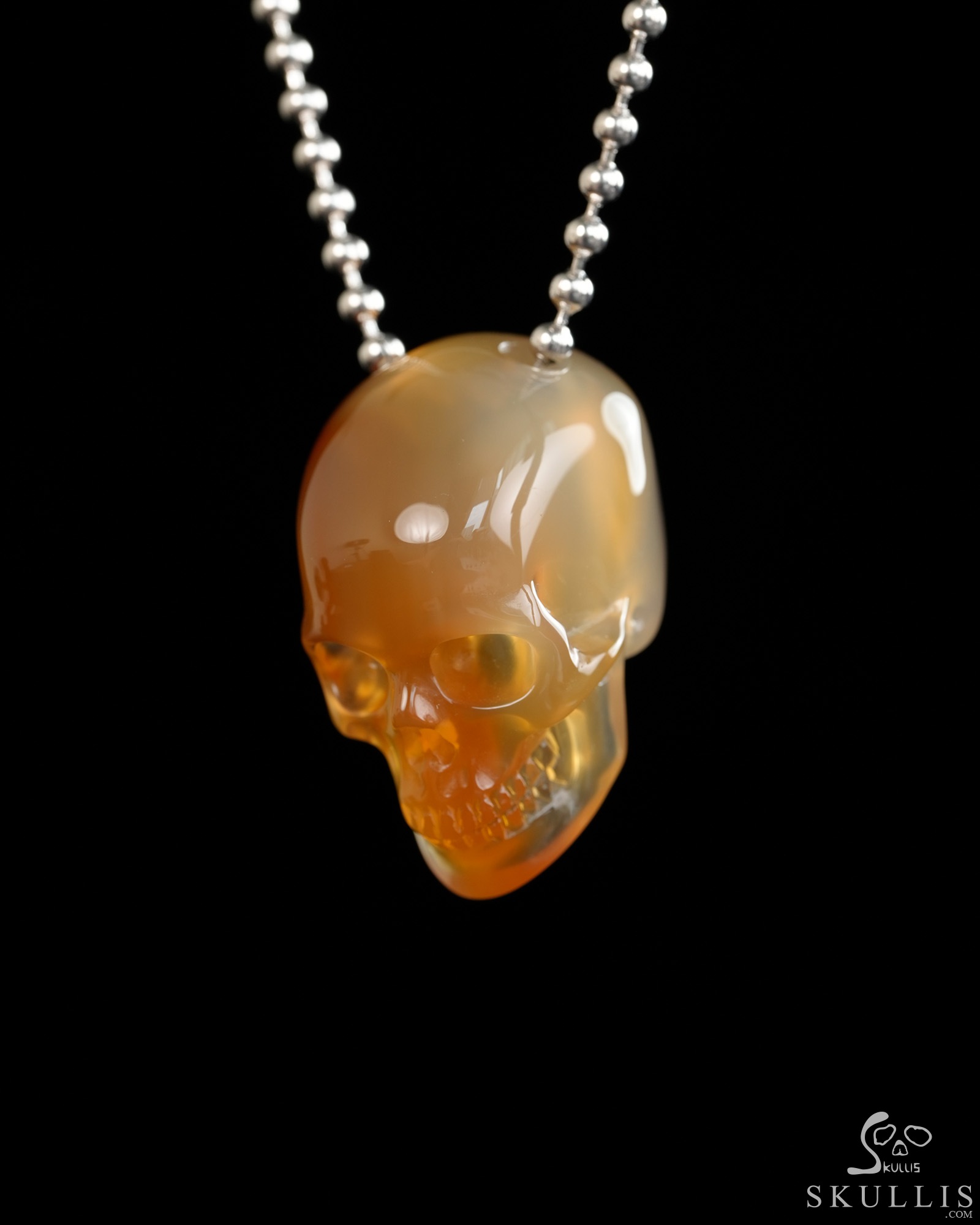 Hollow Essence - 1.4" Carnelian Hand Carved Crystal Skull Pendant, Crystal Healing Skull Jewelry, for Women & Men Hollow Essence - 1.4" Carnelian Hand Carved Crystal Skull Pendant, Crystal Healing Skull Jewelry, for Women & Men
