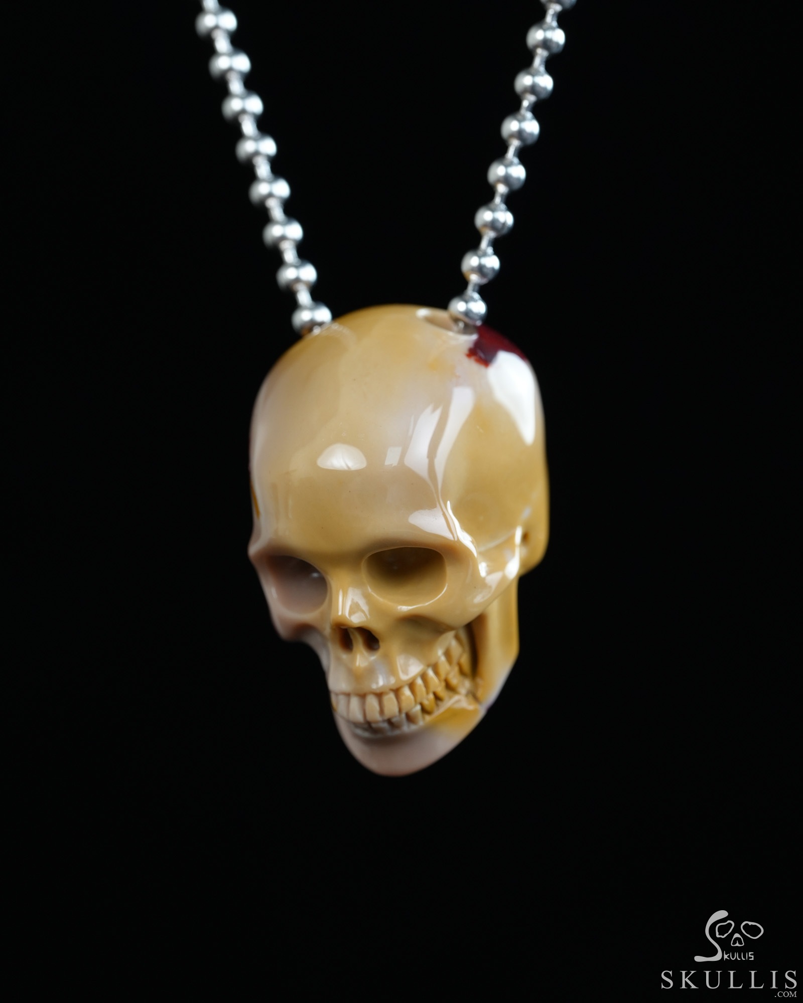 Hollow Essence - 1.4" Mookaite Jasper Hand Carved Crystal Skull Pendant, Crystal Healing Skull Jewelry, for Women & Men Hollow Essence - 1.4" Mookaite Jasper Hand Carved Crystal Skull Pendant, Crystal Healing Skull Jewelry, for Women & Men
