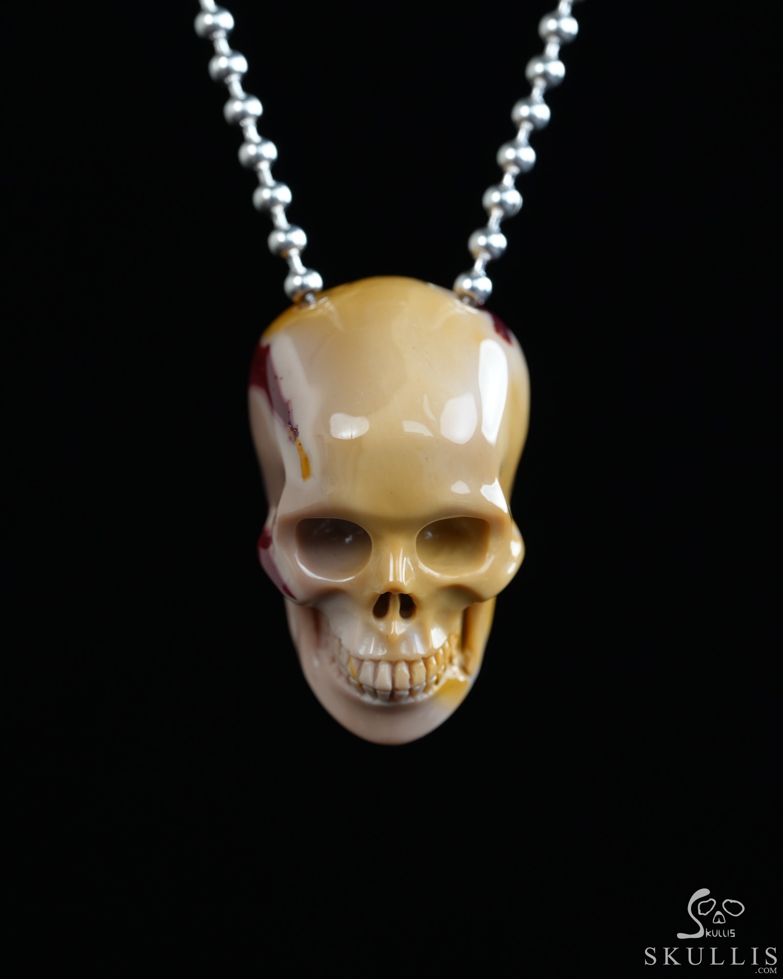 Hollow Essence - 1.4" Mookaite Jasper Hand Carved Crystal Skull Pendant, Crystal Healing Skull Jewelry, for Women & Men Hollow Essence - 1.4" Mookaite Jasper Hand Carved Crystal Skull Pendant, Crystal Healing Skull Jewelry, for Women & Men